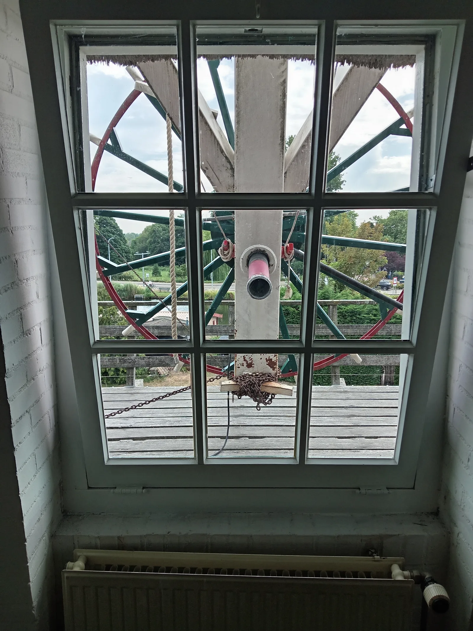 Main view at Molen Van Sloten (1990) & Kuiperij Museum - Windmill Amsterdam — travel photo