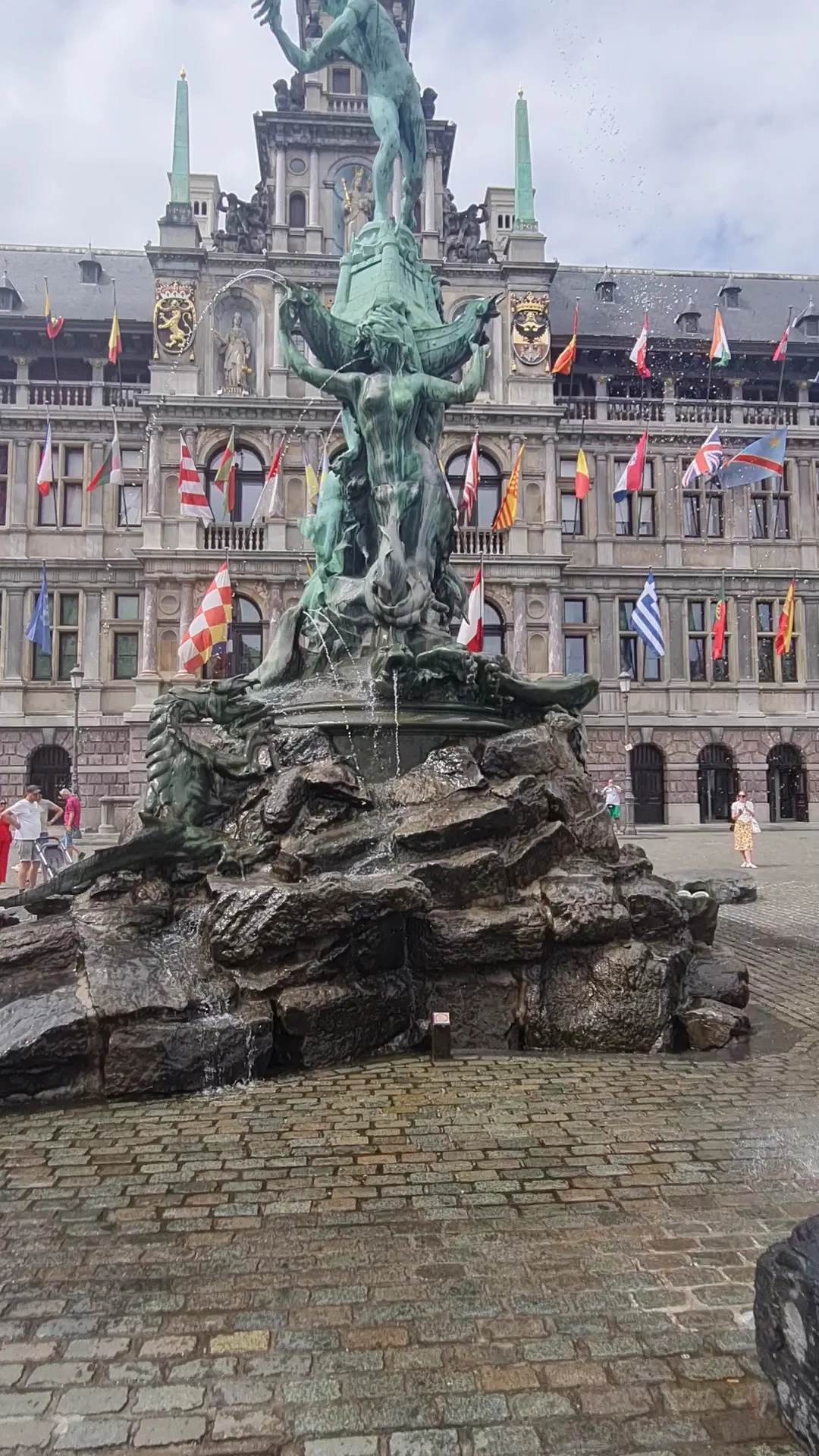 Main view at Brabo Fountain Antwerp — travel photo