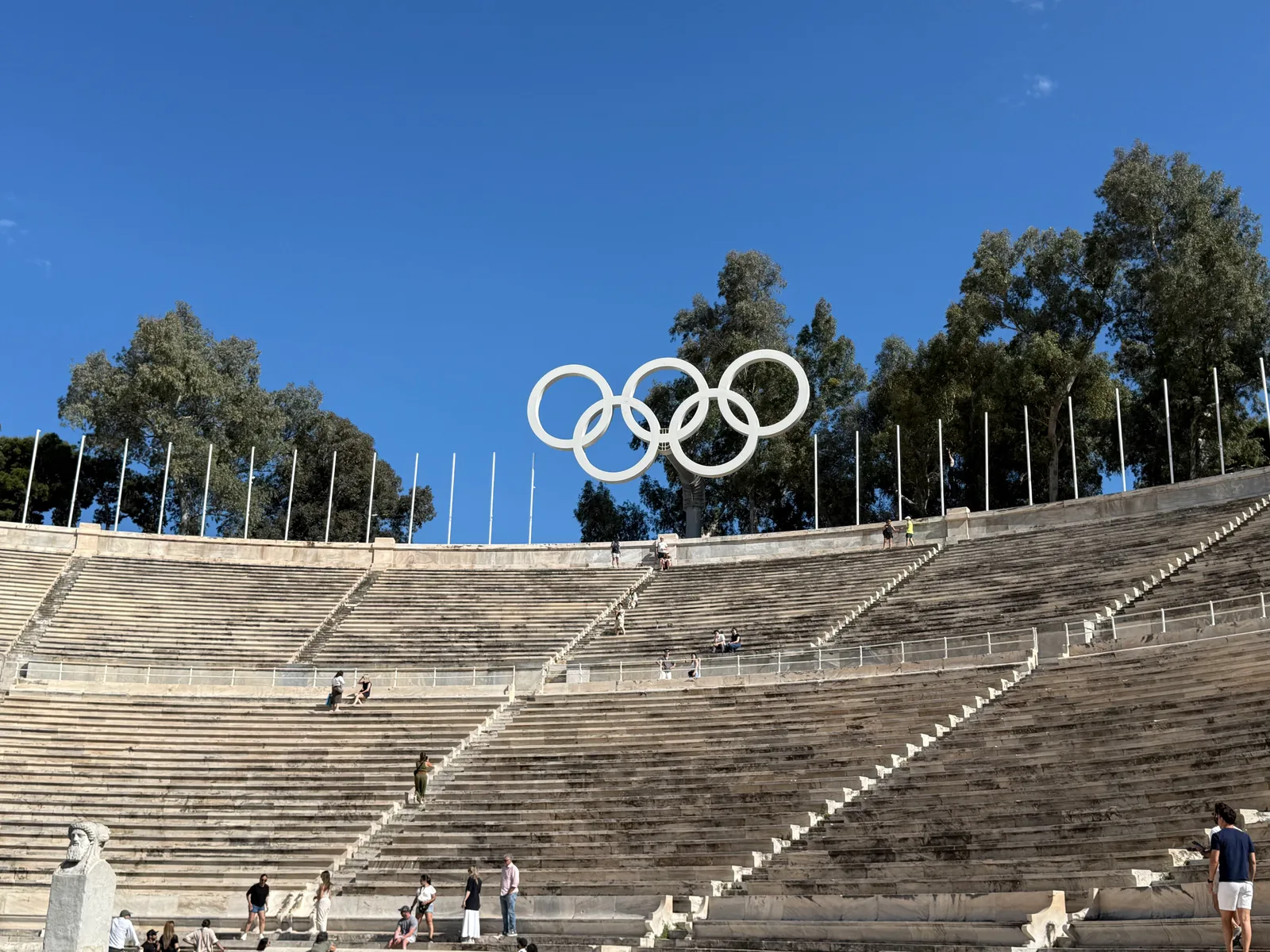 Details at Panathenaic Stadium Athens — travel photo