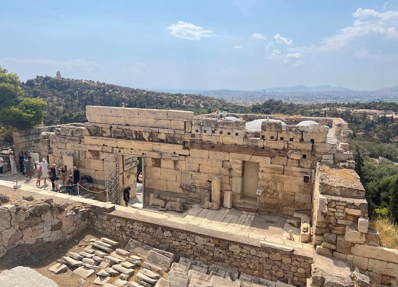 Details at Theatre of Dionysus Eleuthereus Athens — travel photo