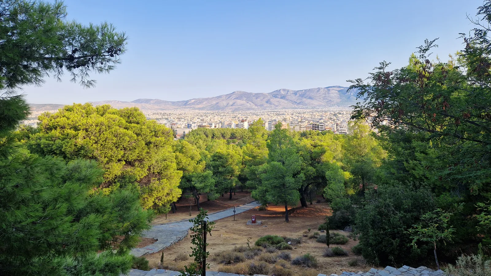 Main view at Veikou Grove Athens — travel photo