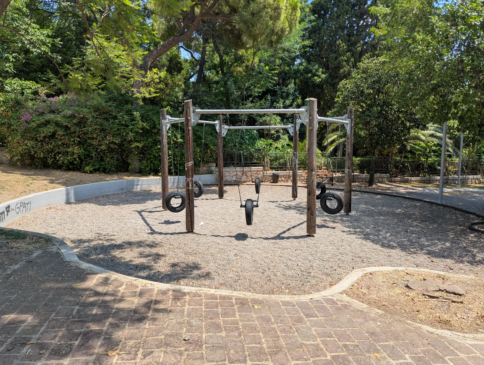 Details at Zappeion Gardens Playground Athens — travel photo