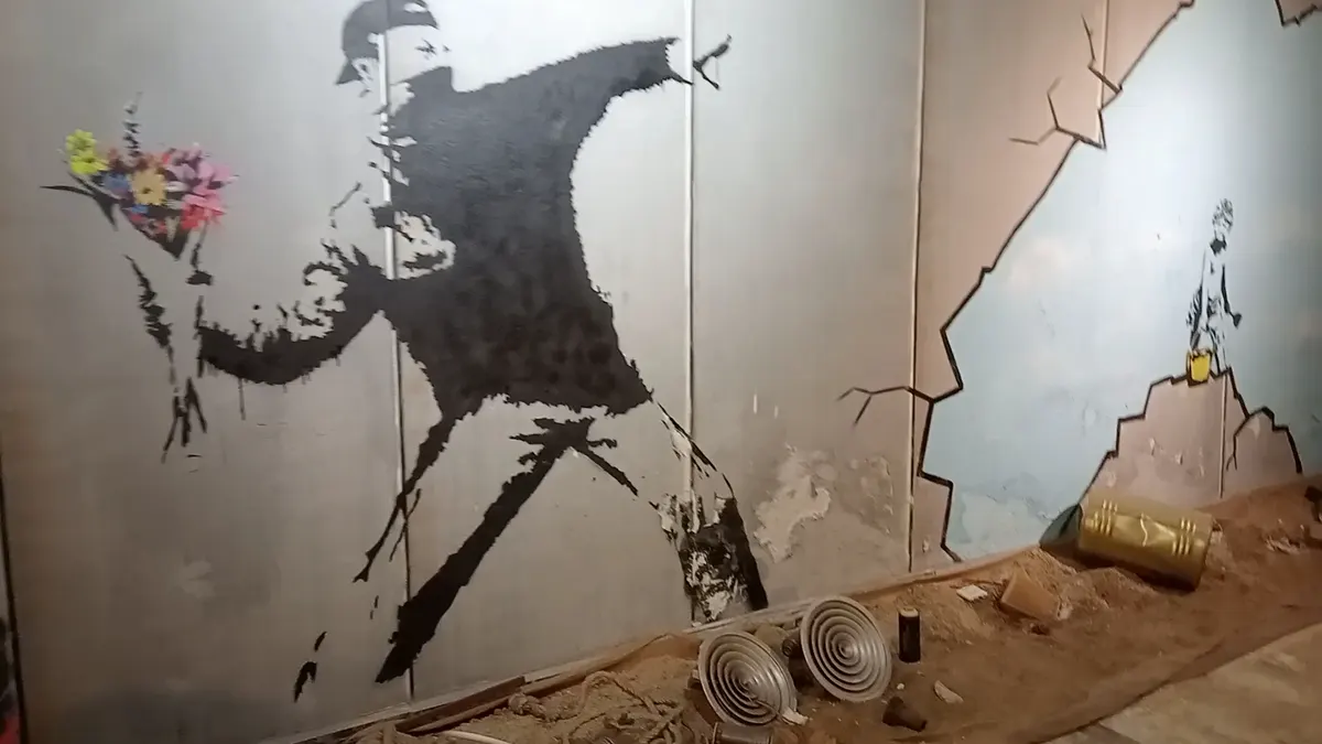 Details at Banksy Museum Barcelona — travel photo