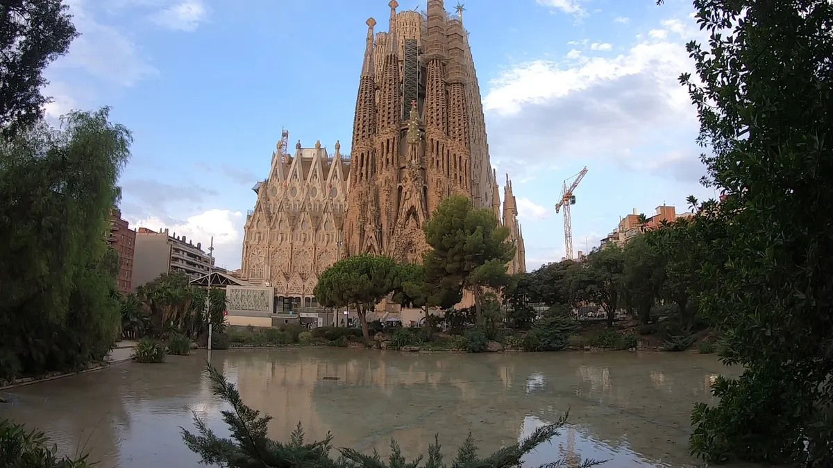 Interior at Basilica of the Sagrada Familia Barcelona — travel photo
