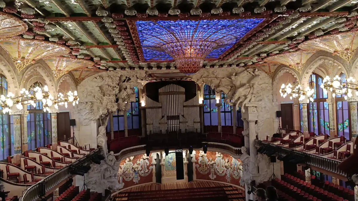 Interior at Palau de la Música Catalana Barcelona — travel photo