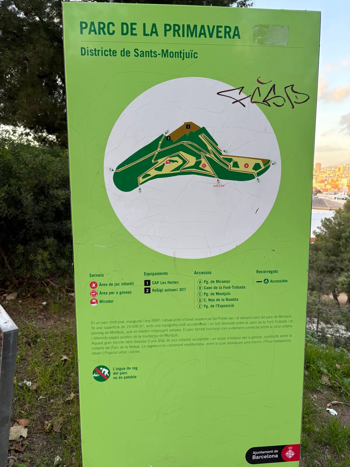 Details at Parc de Montjuïc Barcelona — travel photo