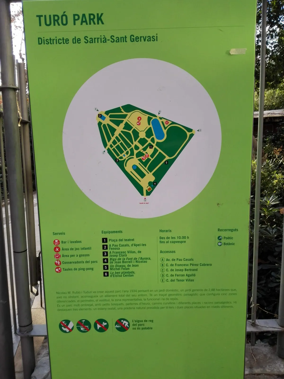 Details at Parc del Turó Barcelona — travel photo