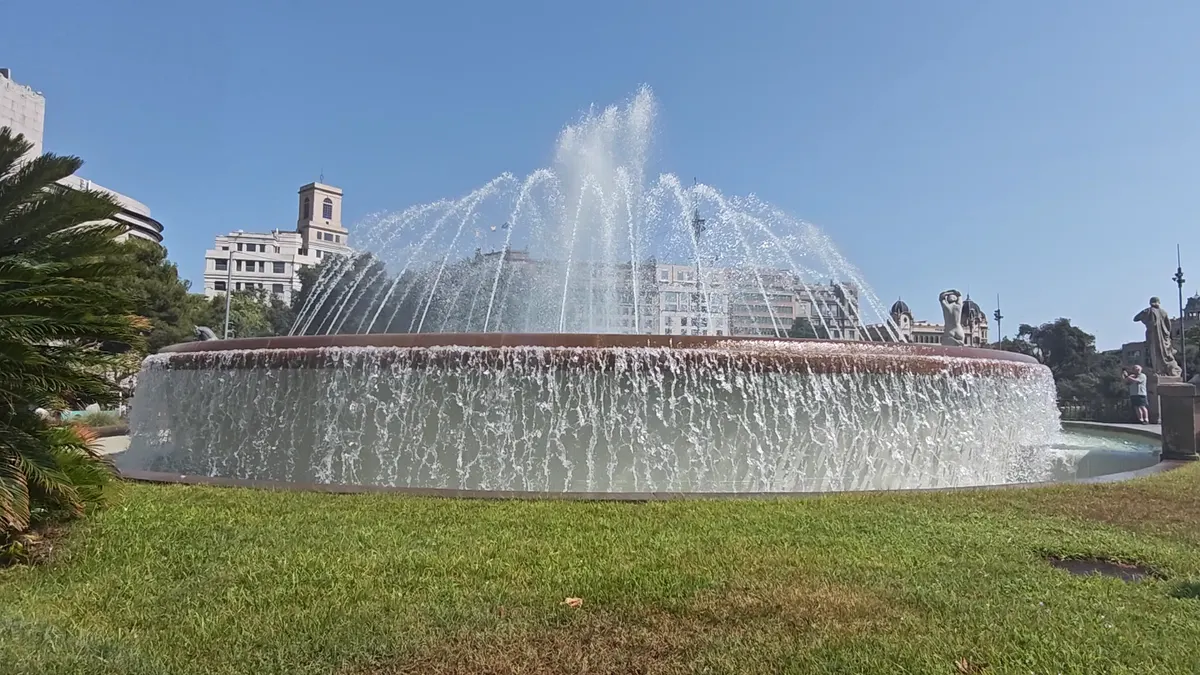 Main view at Plaça de Catalunya Barcelona — travel photo