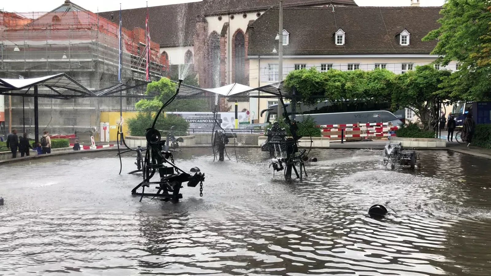 Atmosphere at Tinguely Fountain Basel — travel photo