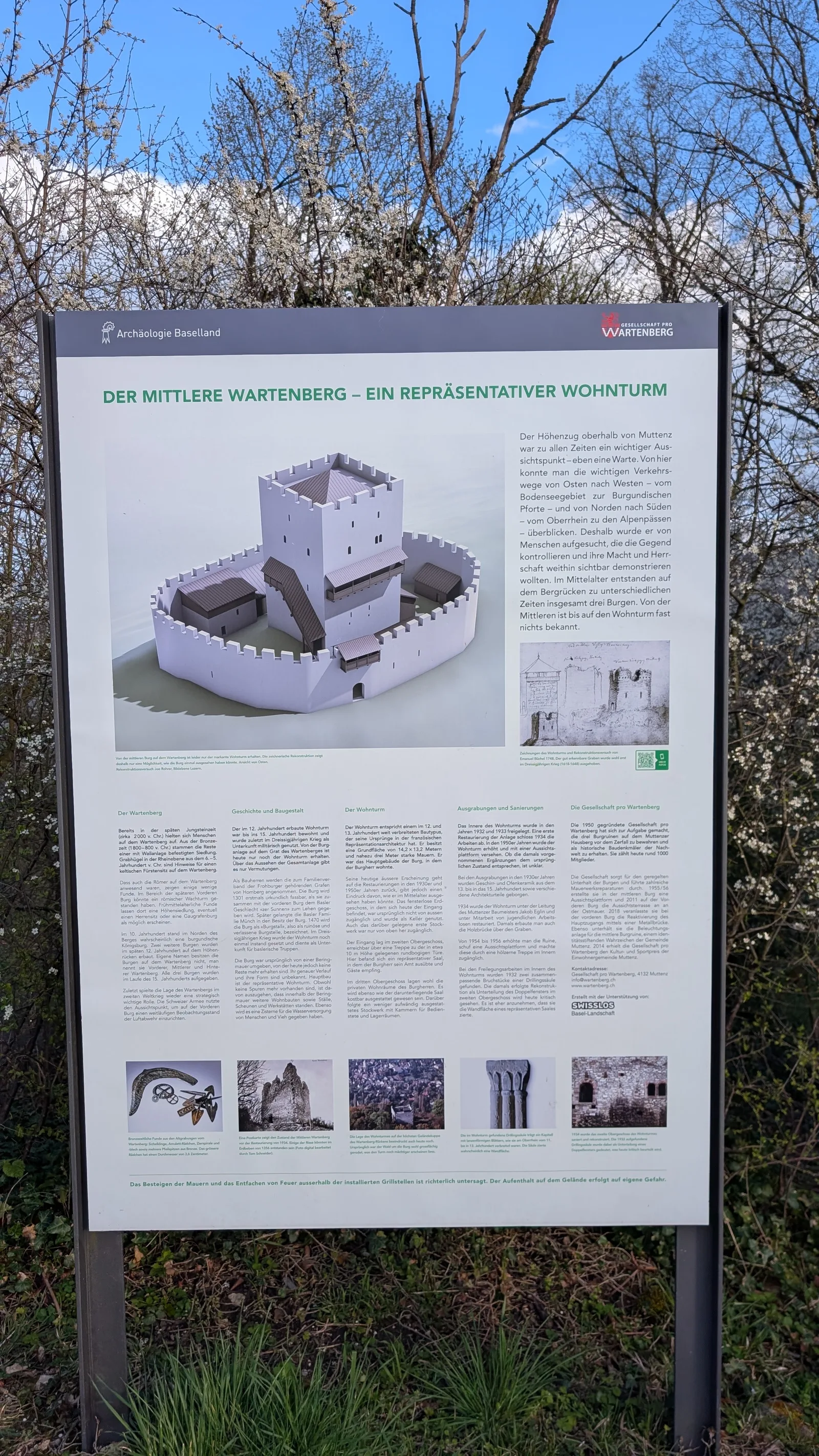 Main view at Wartenberg - Mittlere Ruine Basel — travel photo