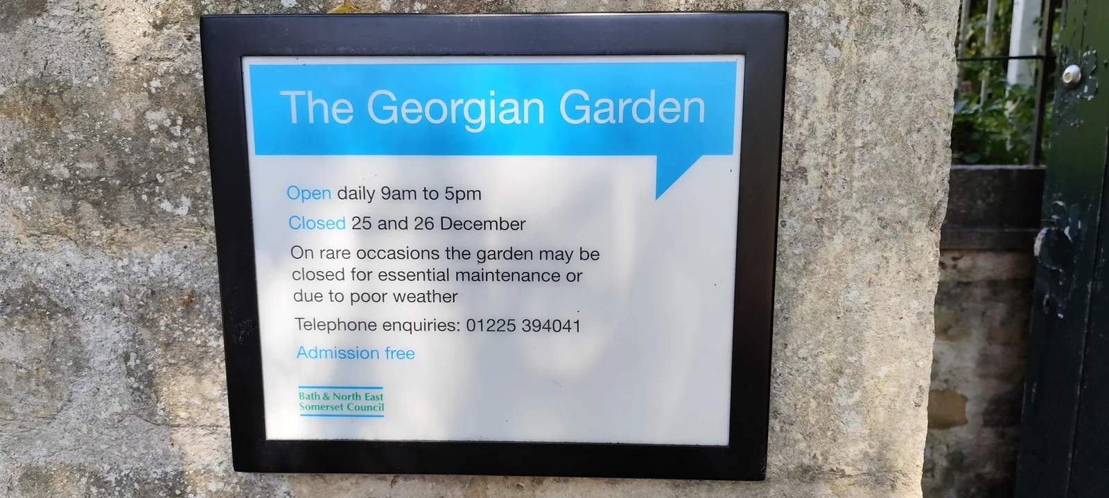 Details at Georgian Garden Bath — travel photo