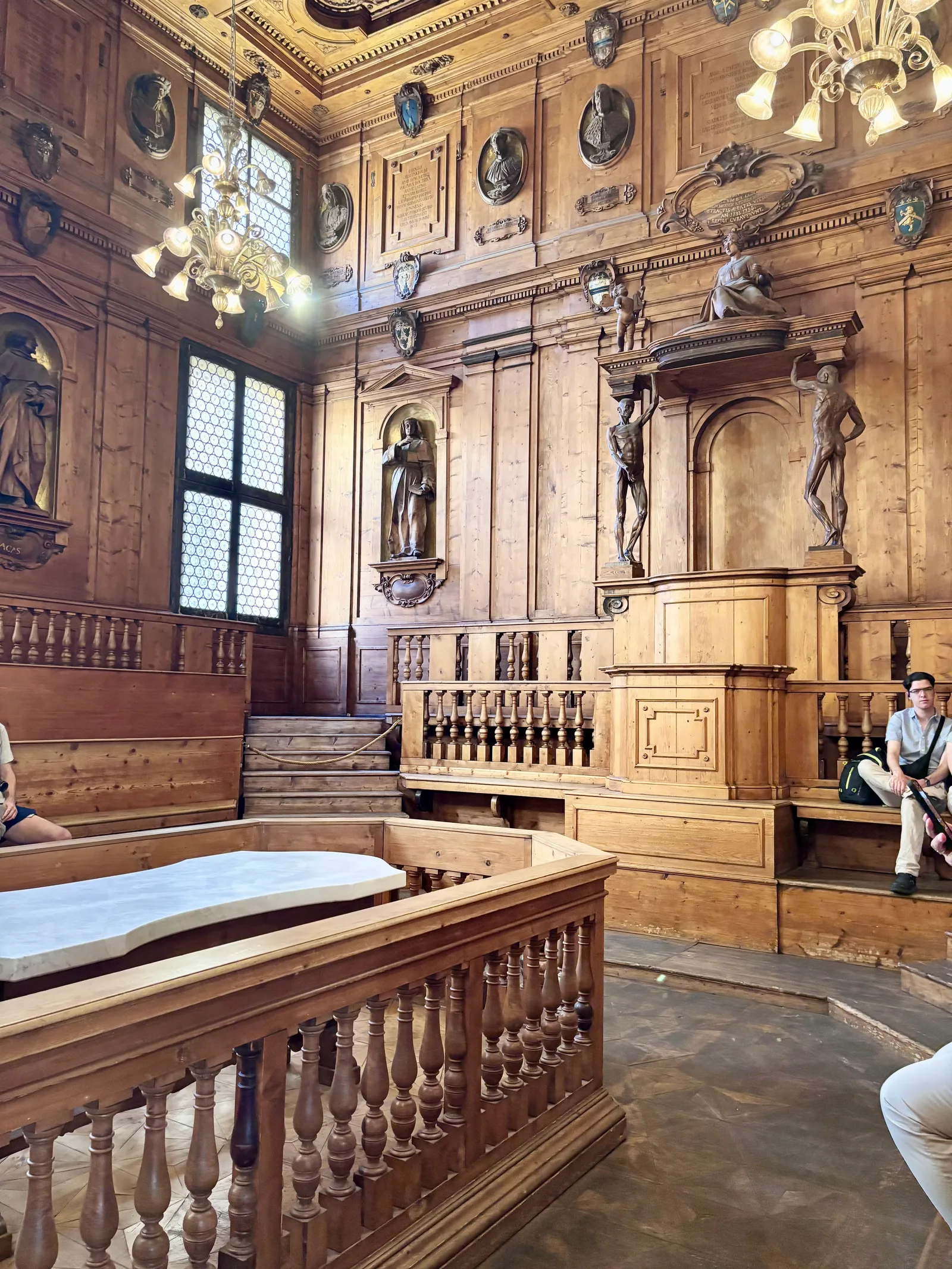 Interior at Archiginnasio Municipal Library Bologna — travel photo