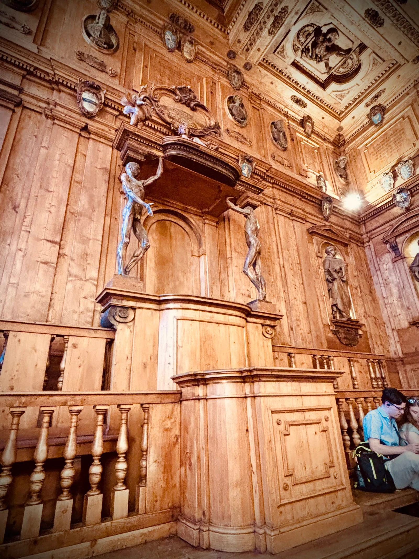 Details at Archiginnasio Municipal Library Bologna — travel photo