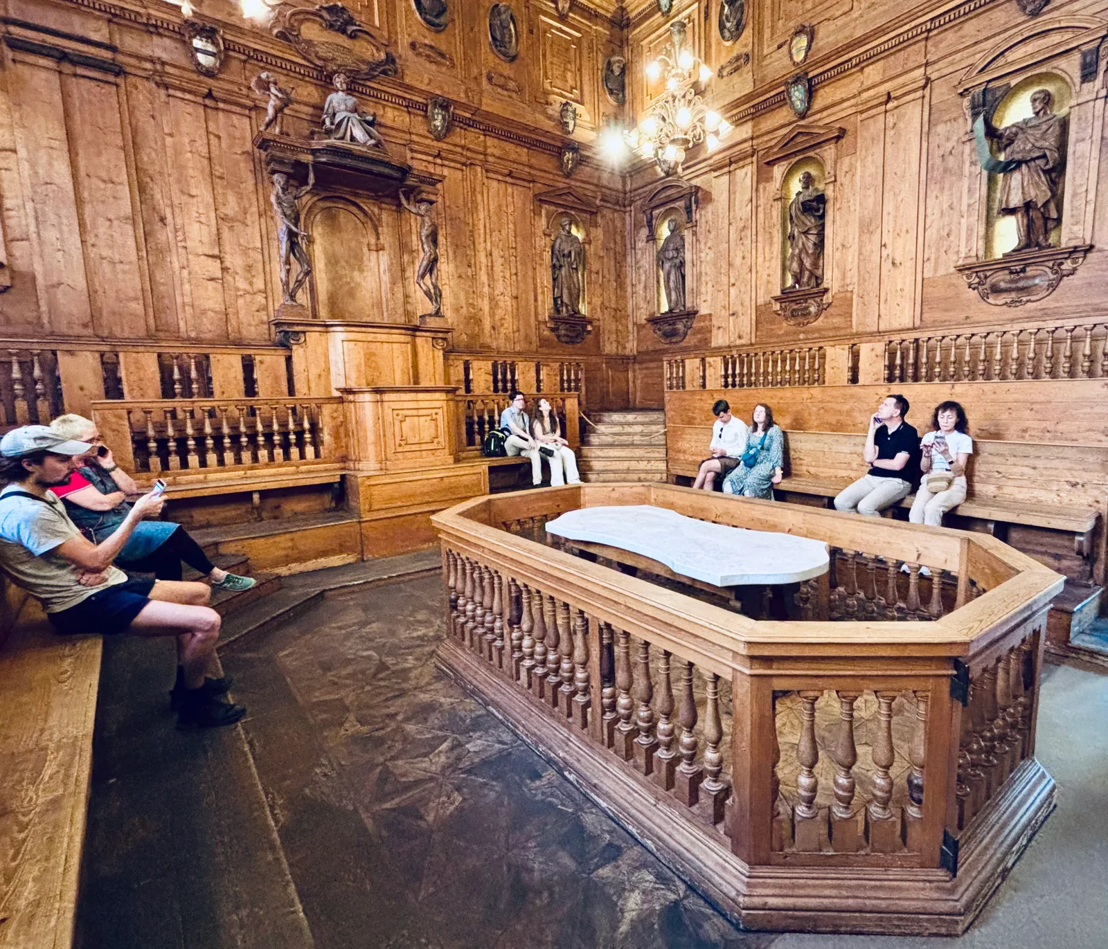 Atmosphere at Archiginnasio Municipal Library Bologna — travel photo