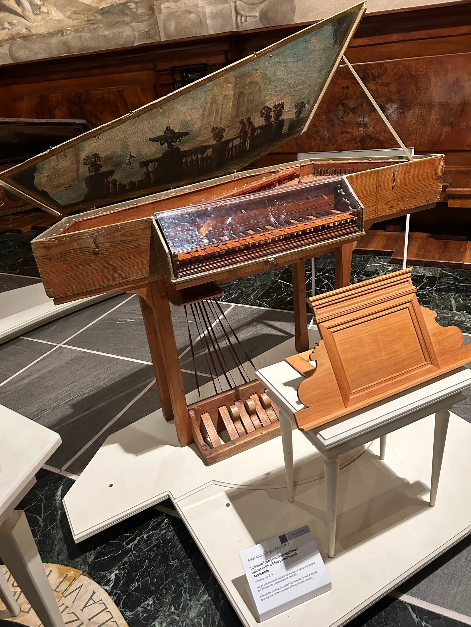 Details at Museum of San Colombano - Tagliavini Collection Bologna — travel photo