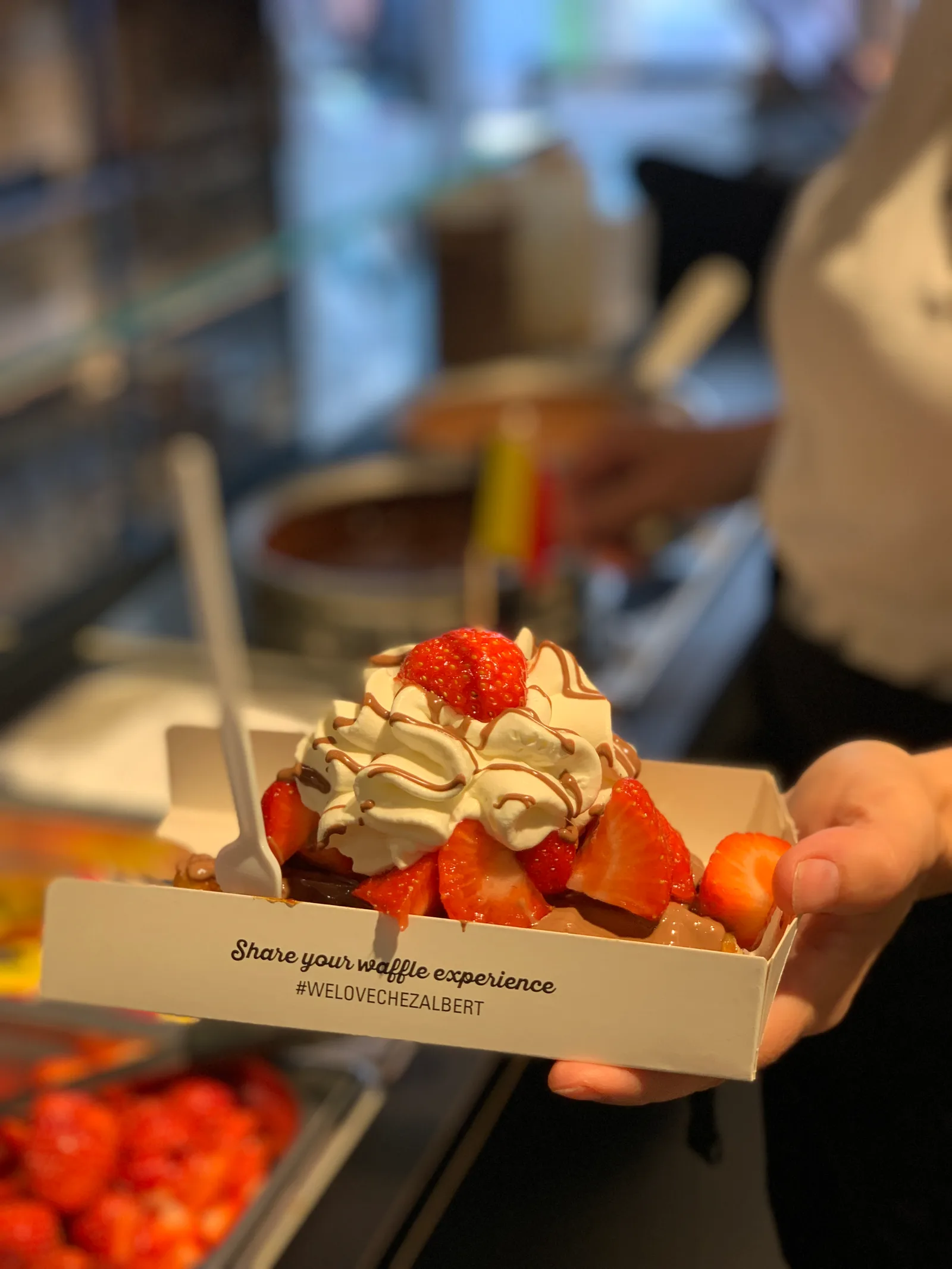 Details at Chez Albert - Gauffres - Waffles Brugge — travel photo