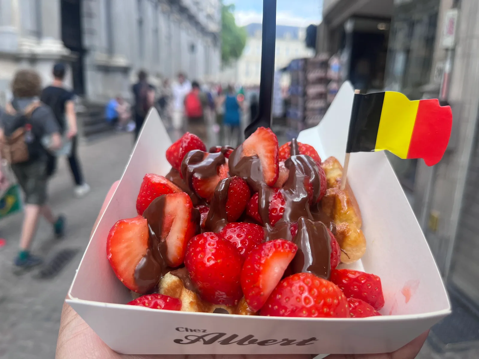 Atmosphere at Chez Albert - Gauffres - Waffles Brugge — travel photo