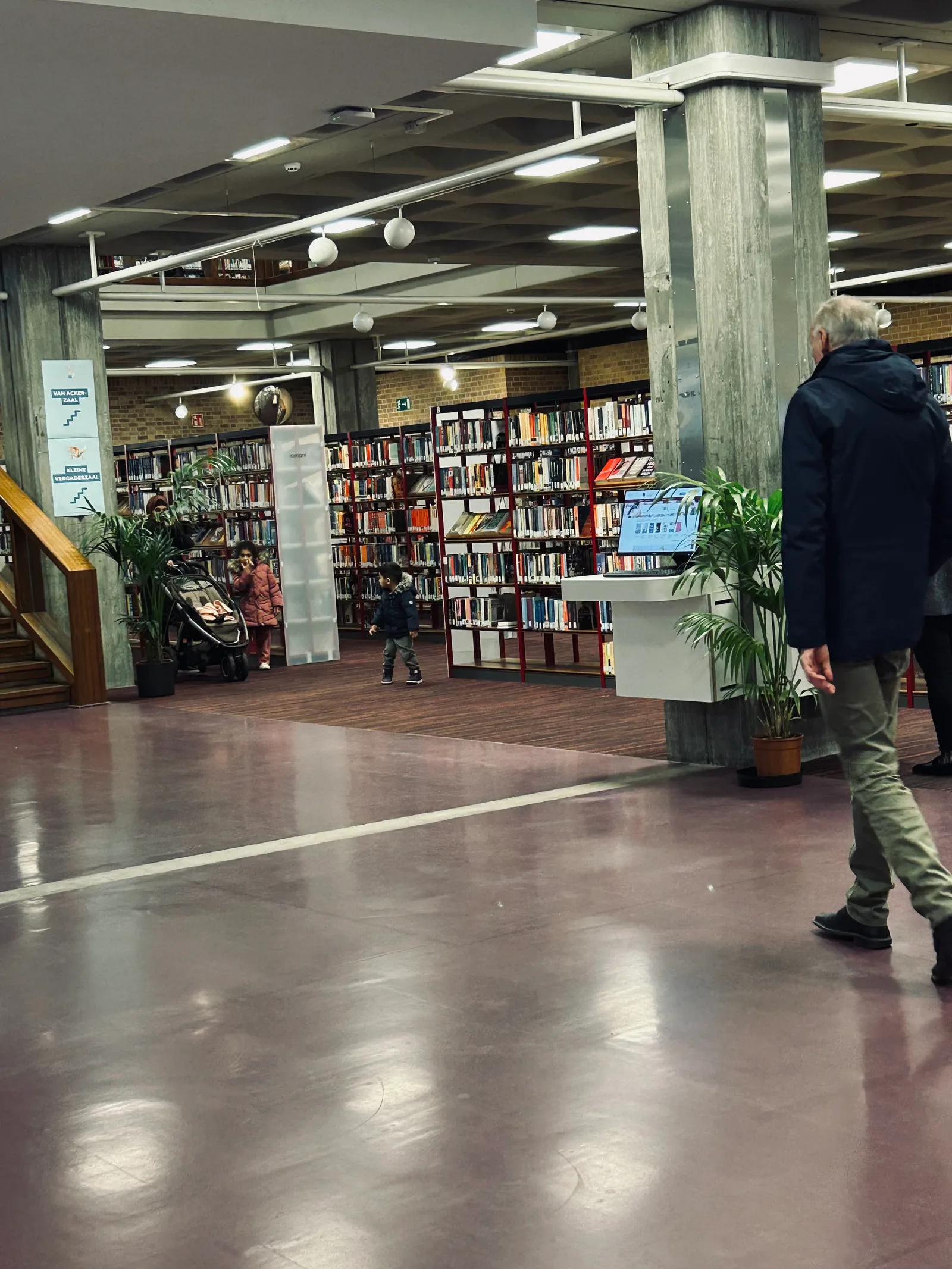 Interior at Main Library Biekorf Brugge — travel photo