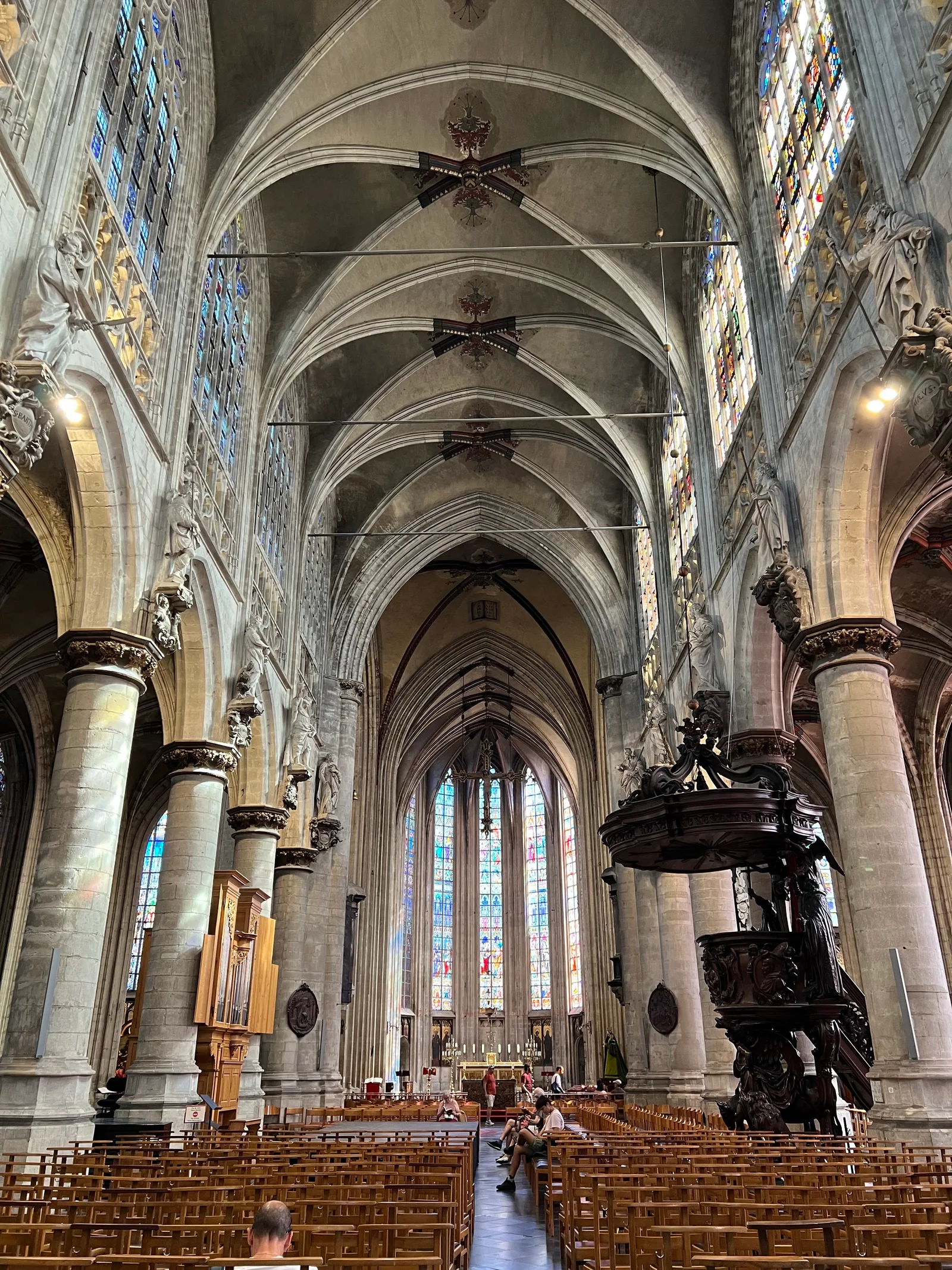 Main view at Église Notre-Dame des Victoires au Sablon Brussels — travel photo