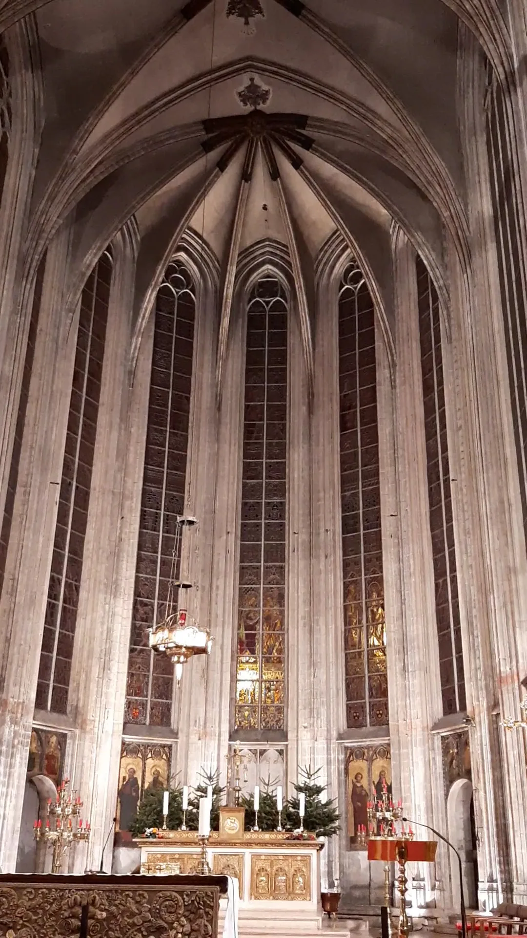 Interior at Église Notre-Dame des Victoires au Sablon Brussels — travel photo