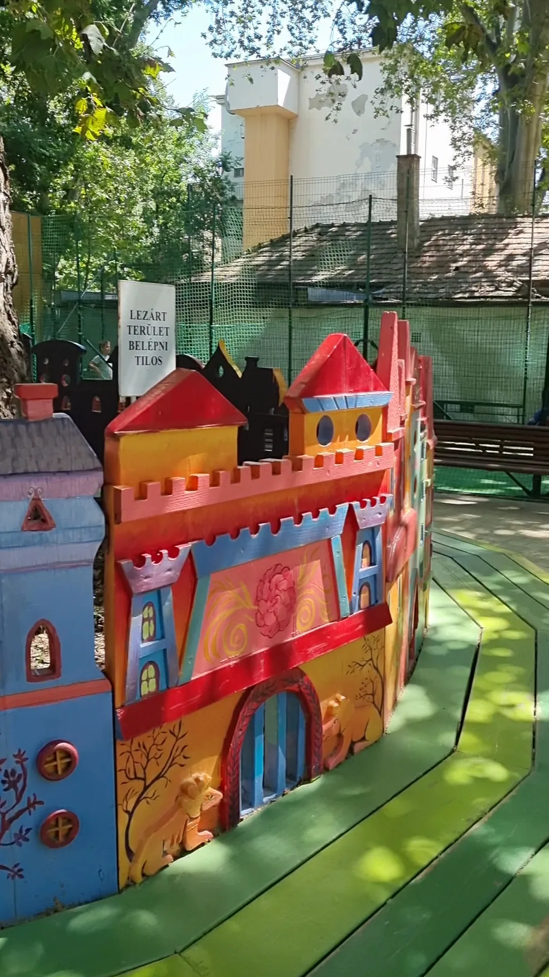 Interior at Benczur-garden playground Budapest — travel photo