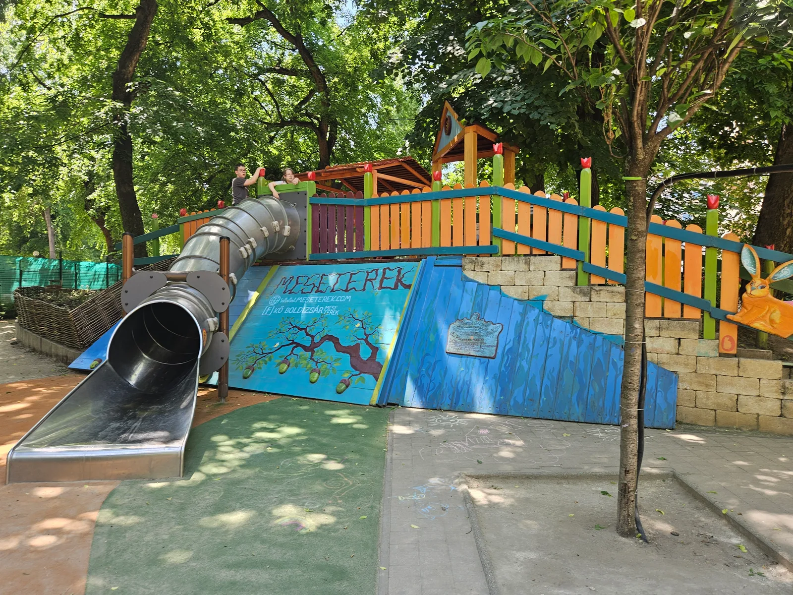 Details at Benczur-garden playground Budapest — travel photo