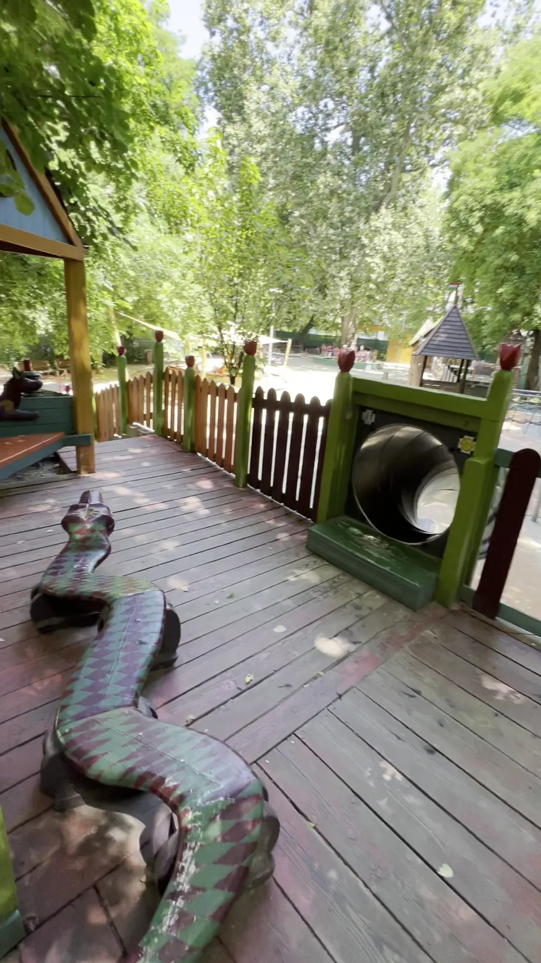 Atmosphere at Benczur-garden playground Budapest — travel photo