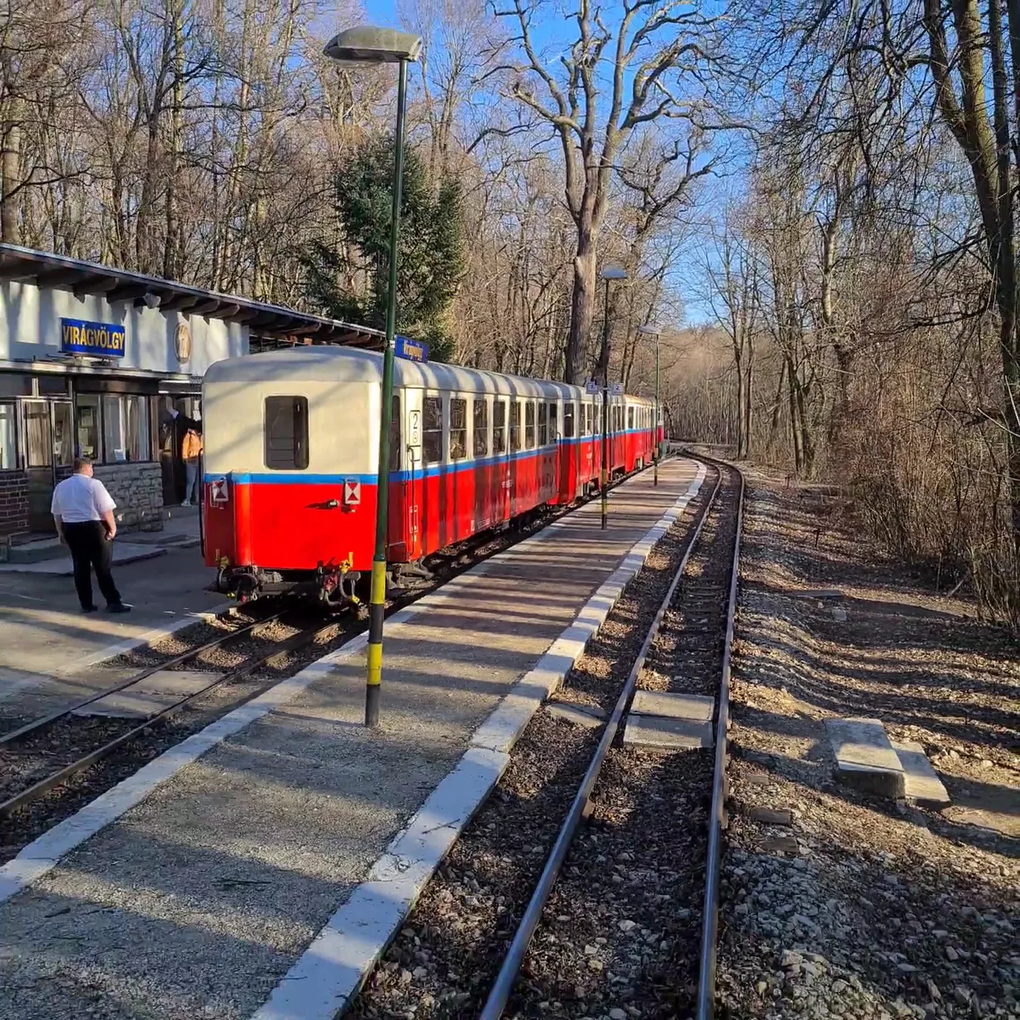 Atmosphere at Hűvösvölgy, Children's Railway Budapest — travel photo