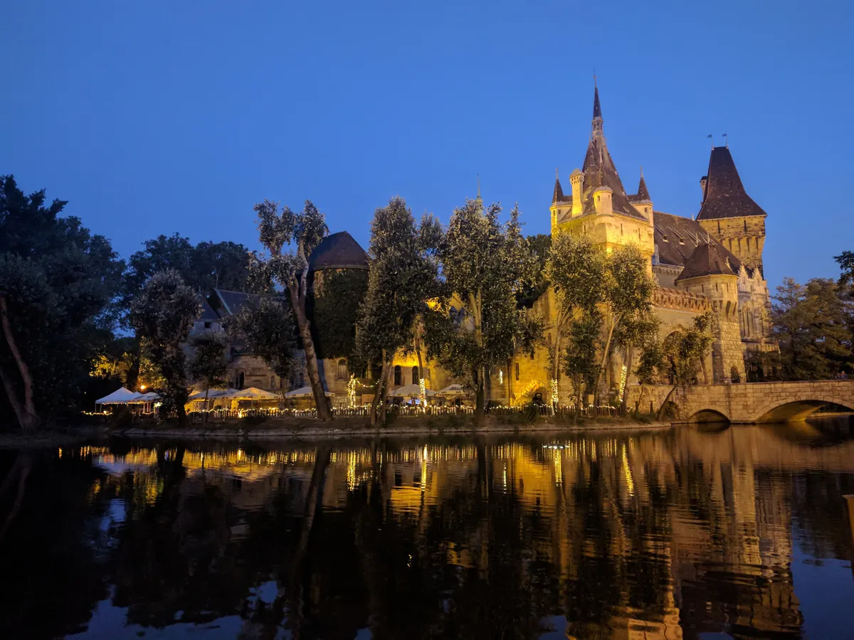 Main view at Vajdahunyad Castle Budapest — travel photo