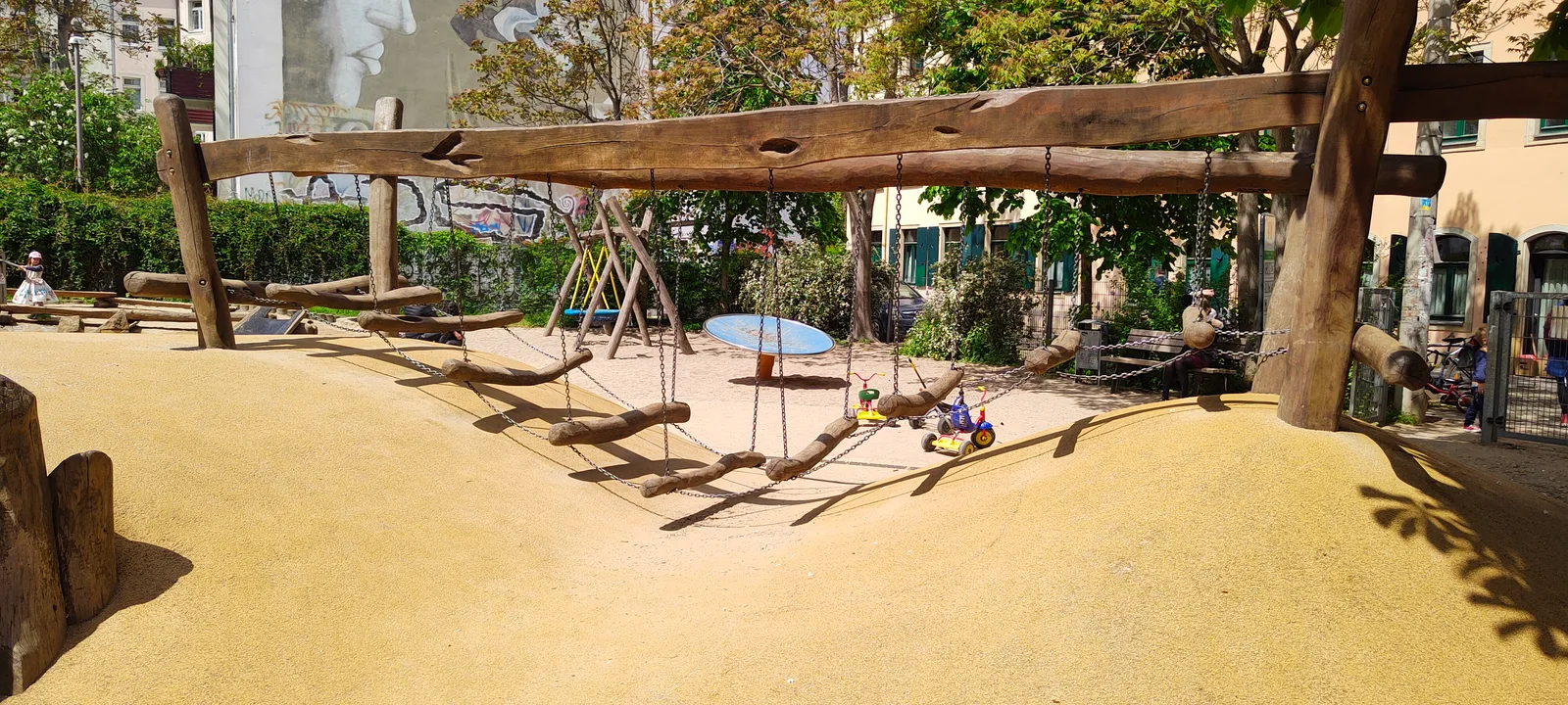 Details at Playground Bohemian street Dresden — travel photo