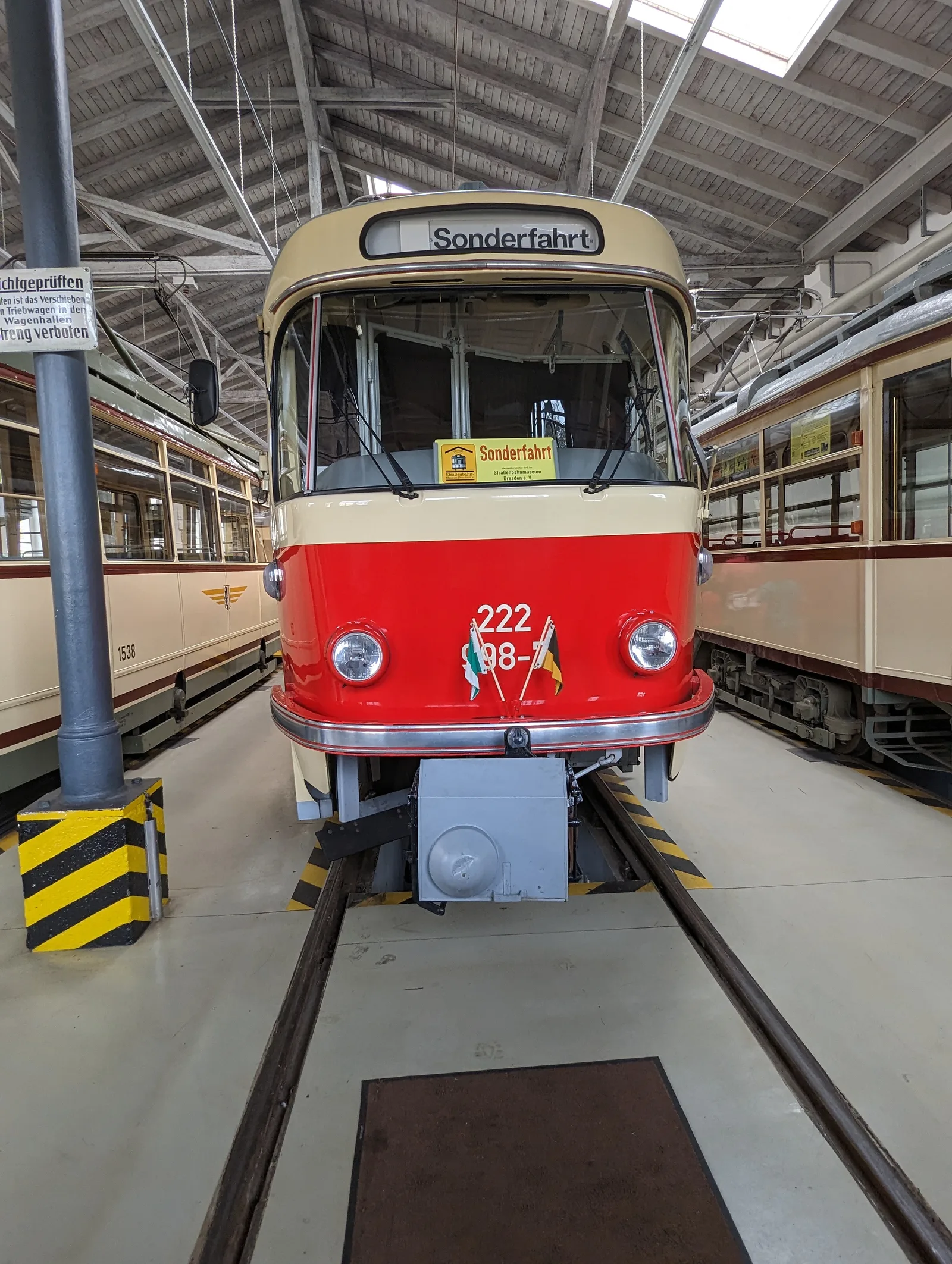 Details at Tram Museum Dresden e.V. Dresden — travel photo