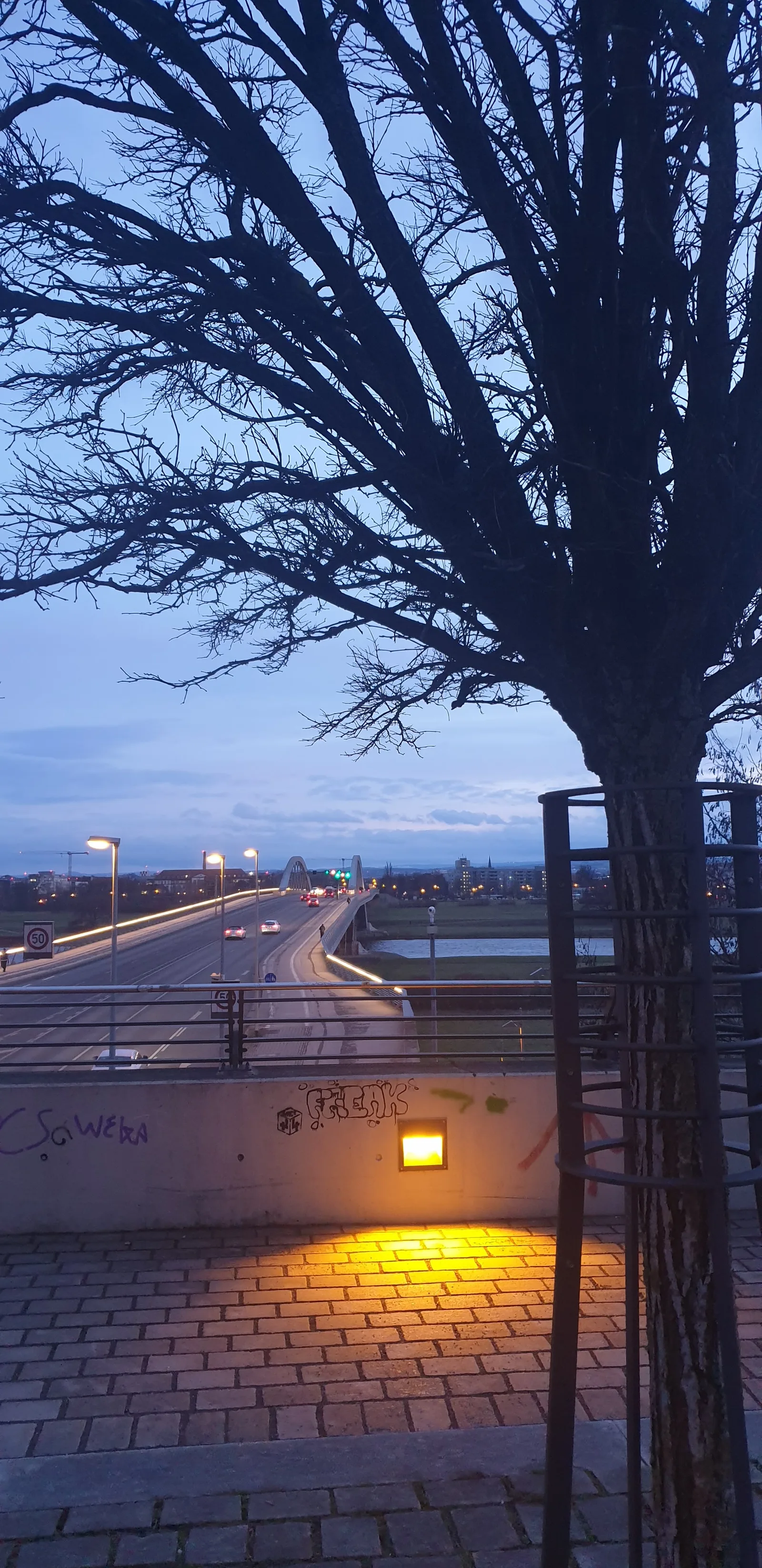 Atmosphere at Waldschlösschen Bridge Dresden — travel photo