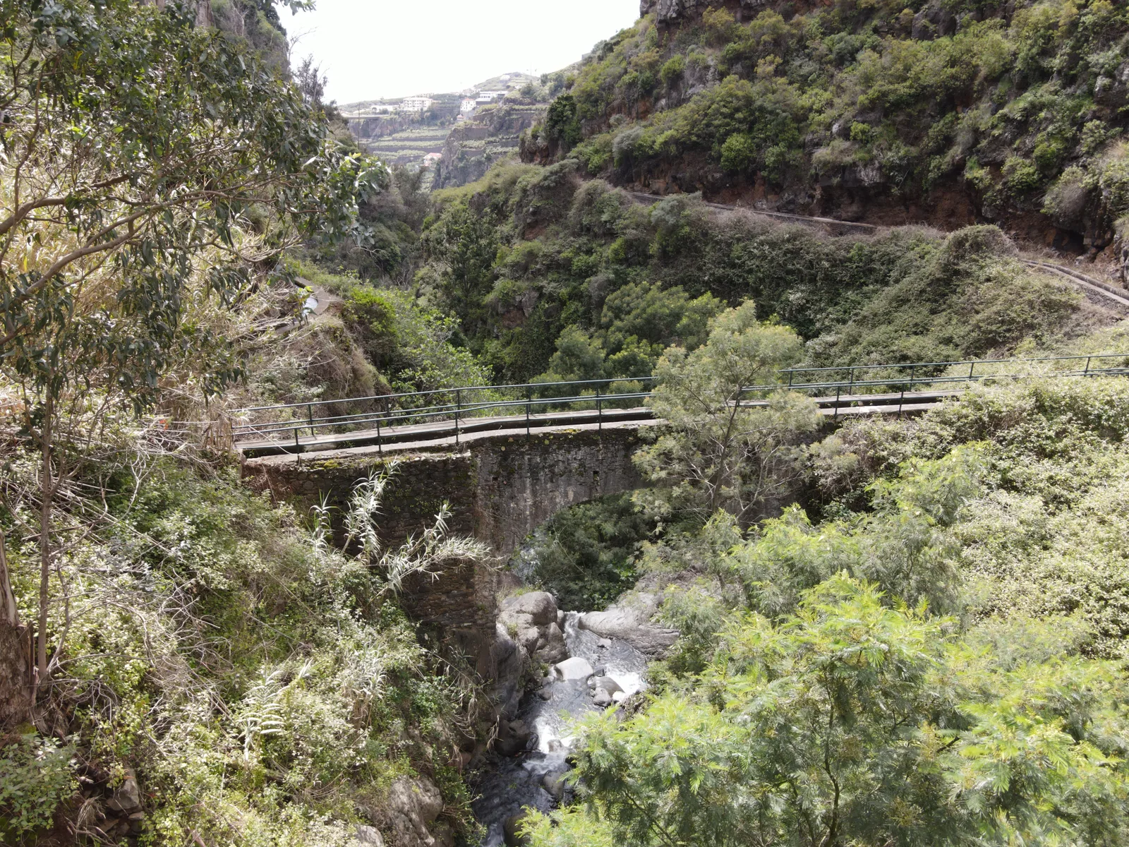Details at Piornais levada bridge Funchal — travel photo