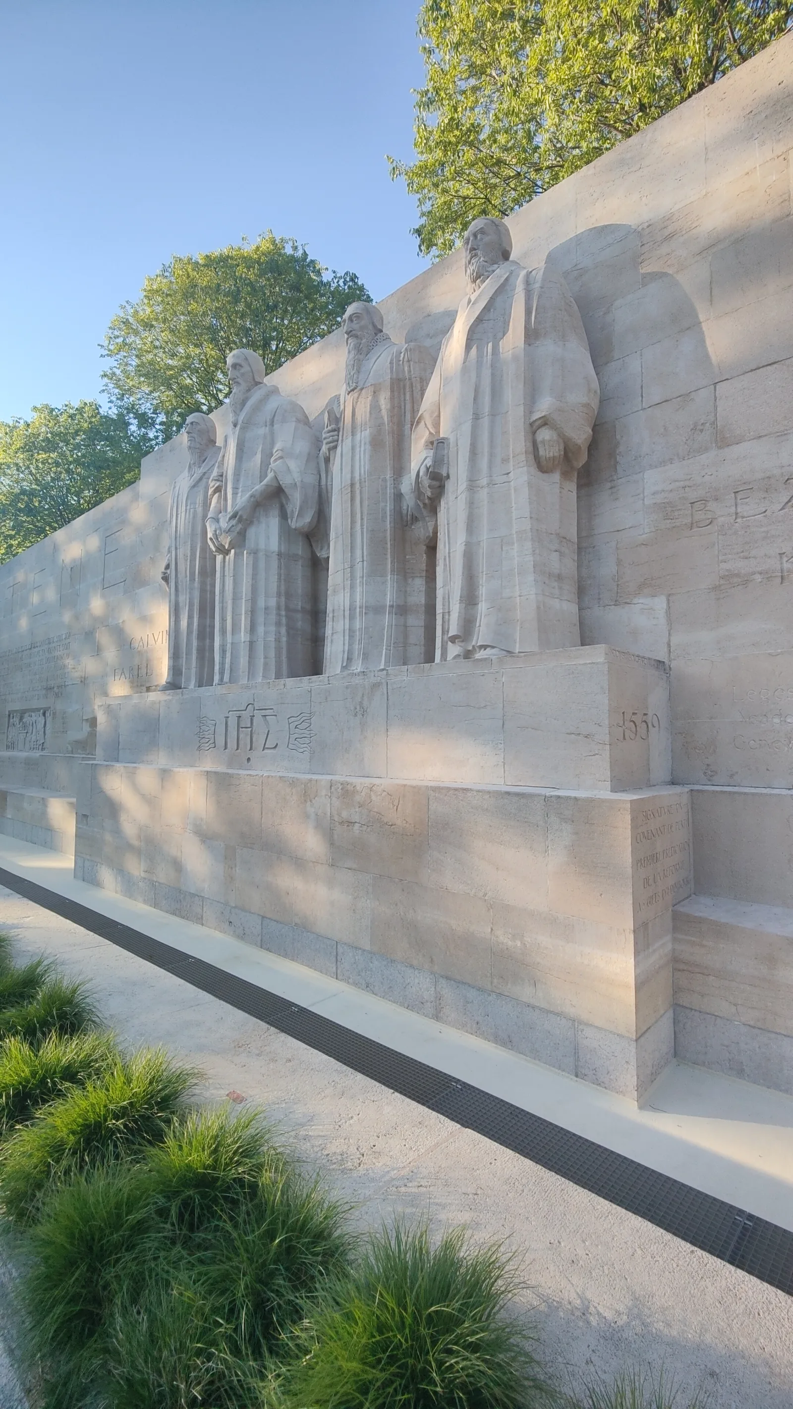 Details at Reformation Wall Geneva — travel photo