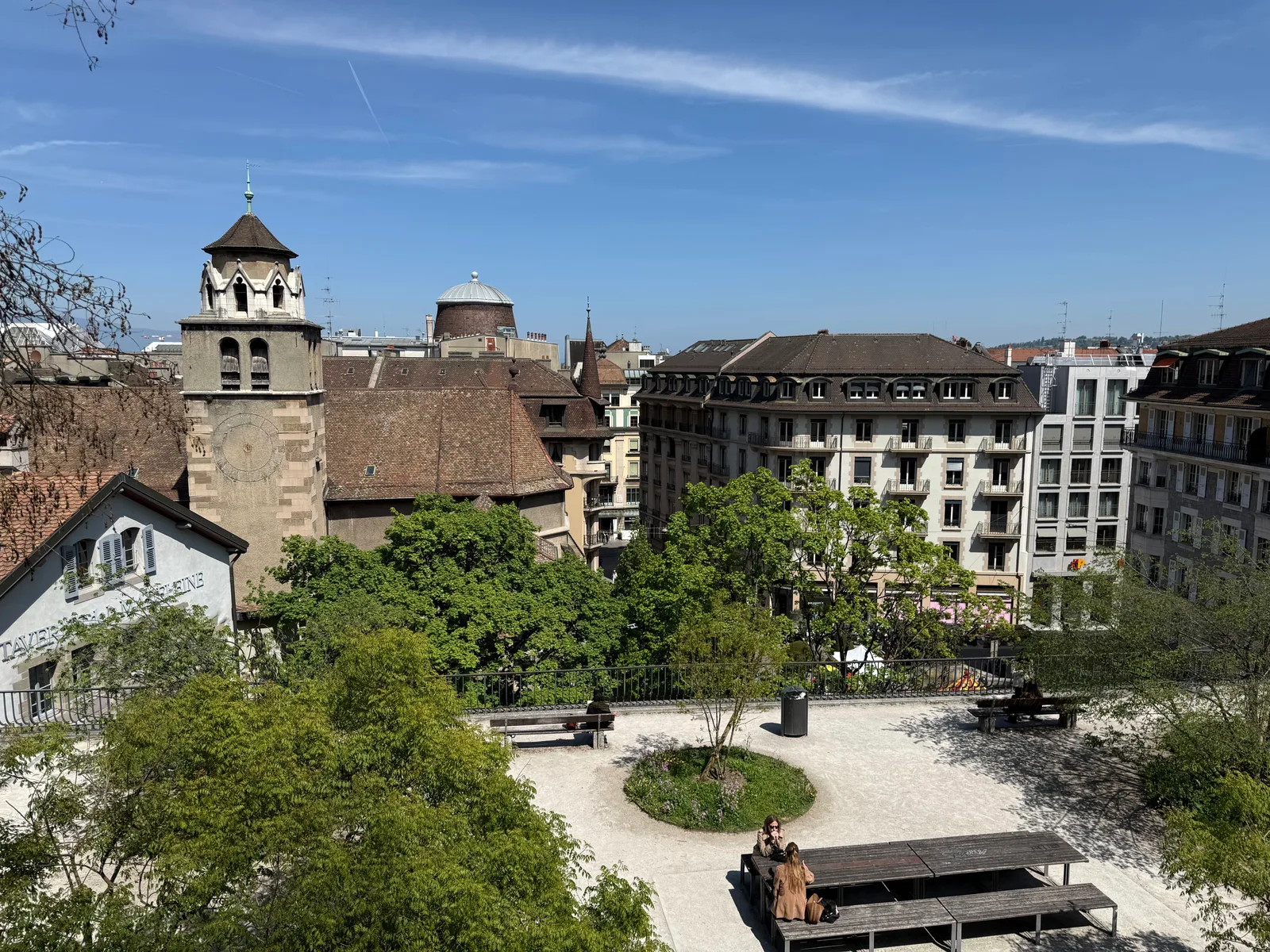 Details at Terrasse Agrippa-d'Aubigné Geneva — travel photo