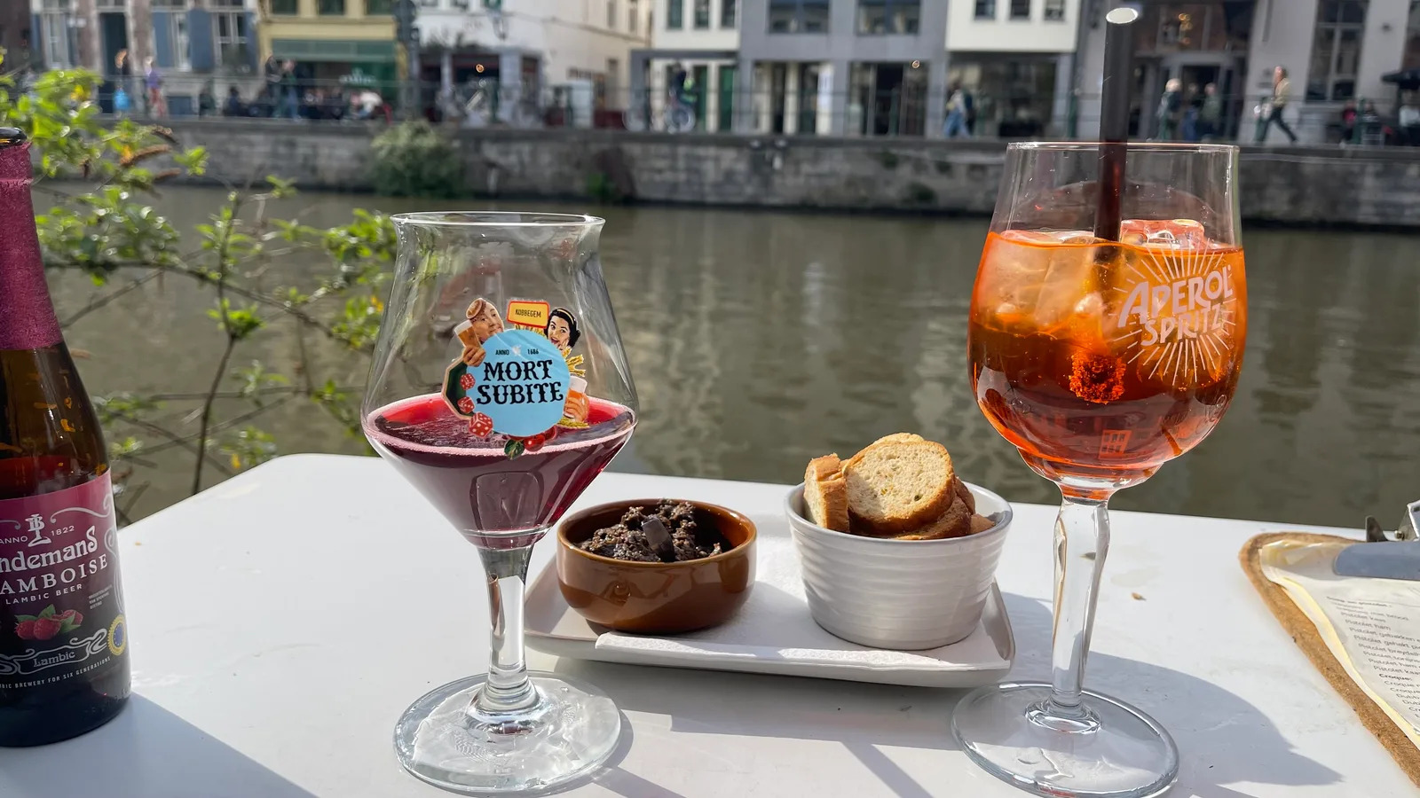 Details at Barrazza café Ghent — travel photo