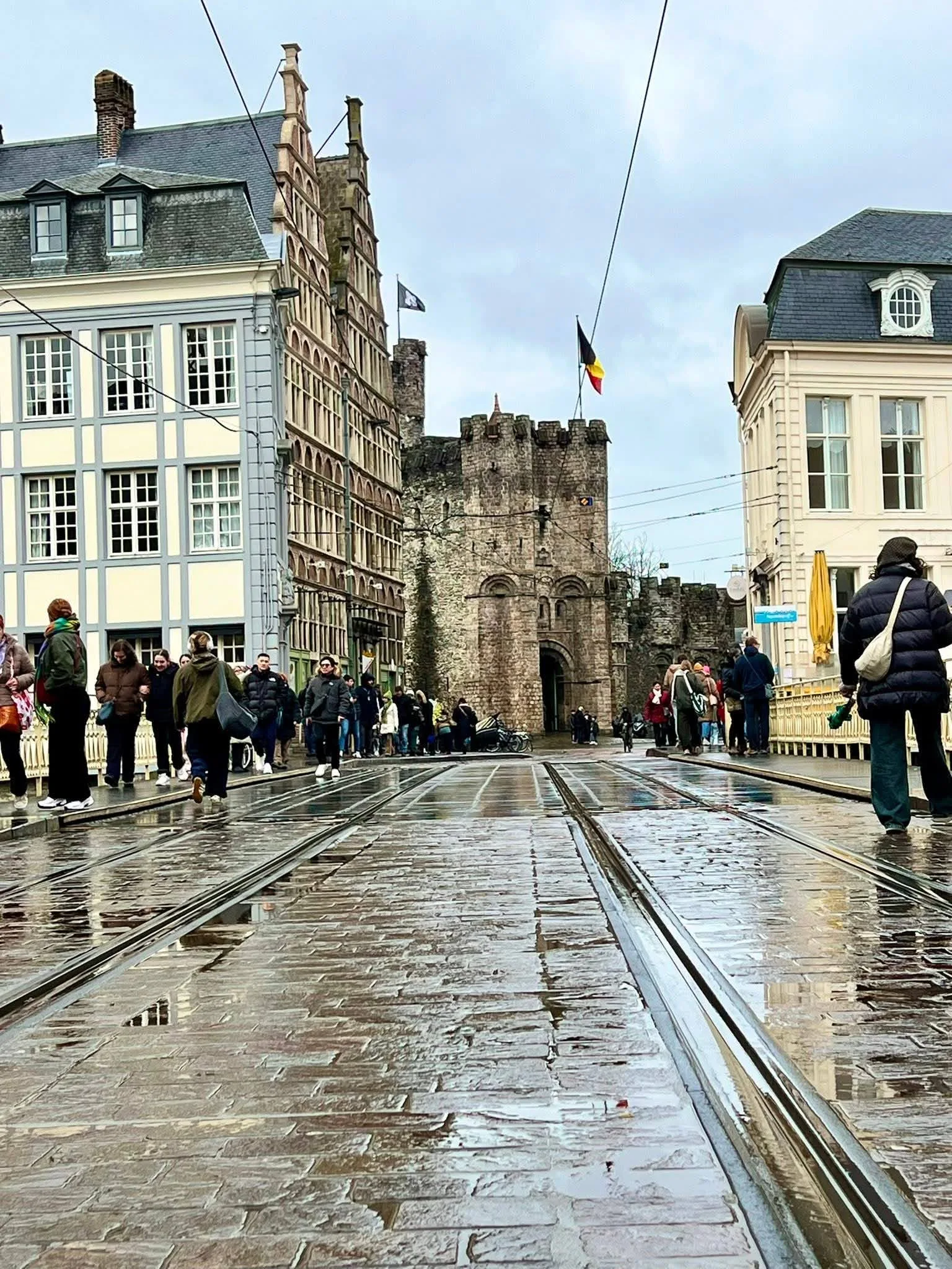 Main view at St Michael's Bridge Ghent — travel photo