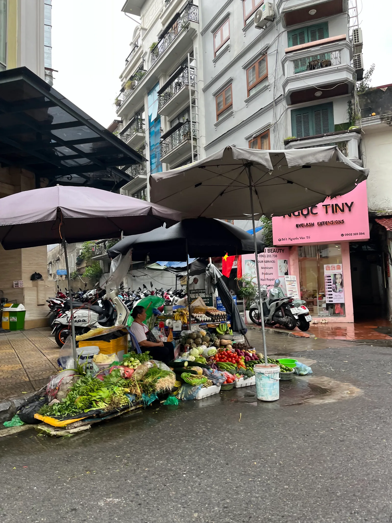 Main view at Hàng Da Market Hanoi — travel photo
