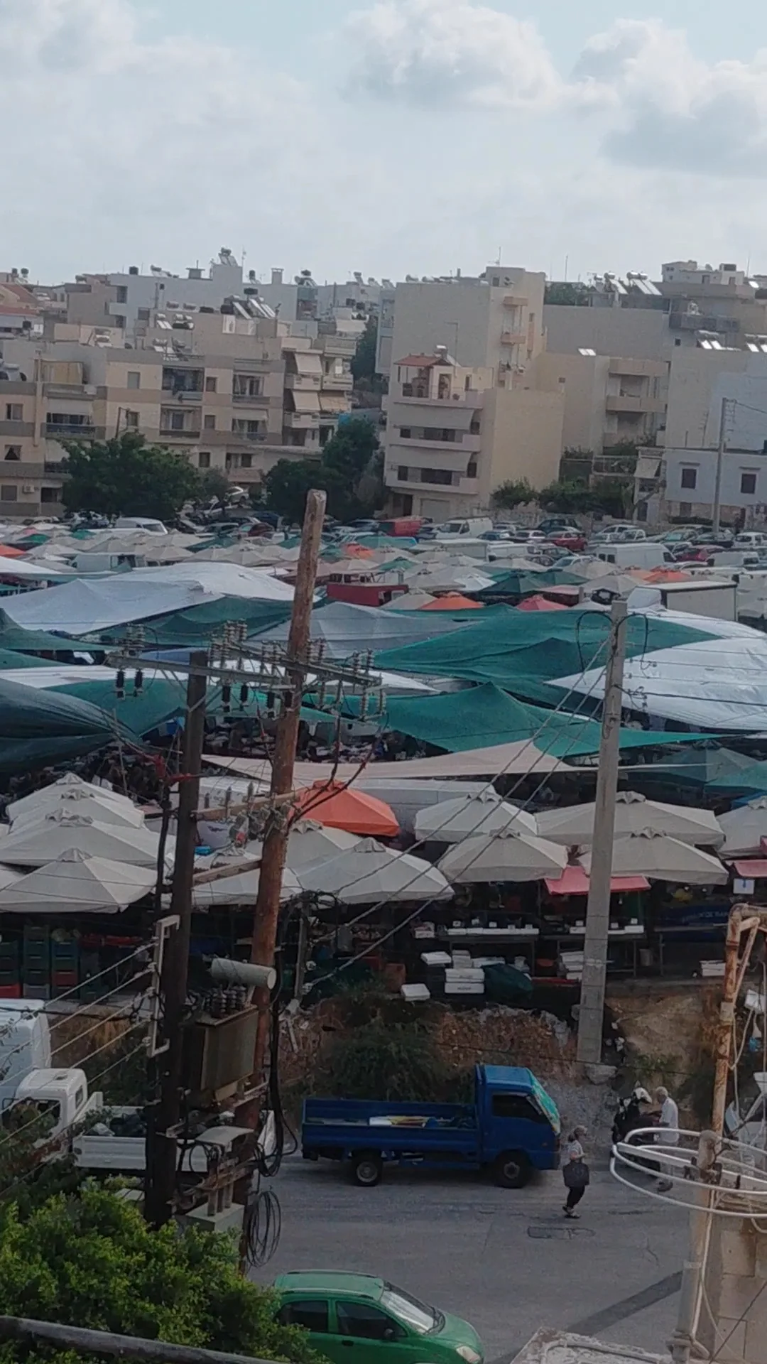 Main view at Open Air Bazaar of Heraklion Heraklion — travel photo