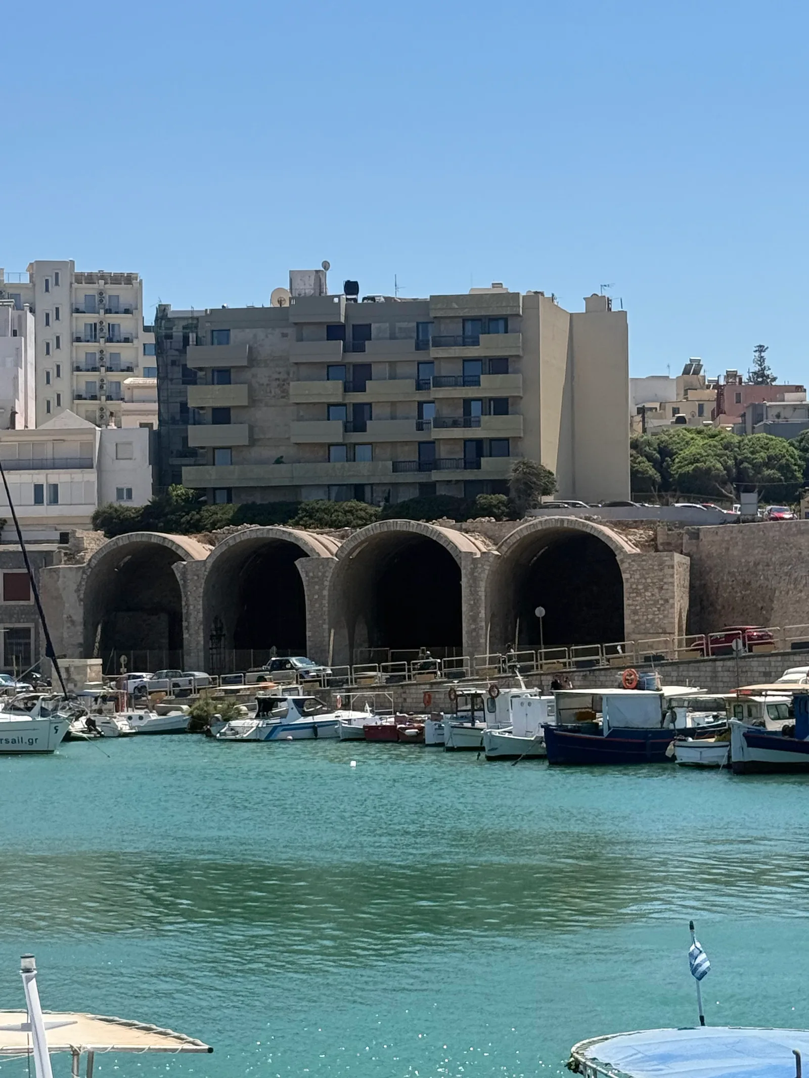 Main view at Venetian Shipyards / Vechi Heraklion — travel photo