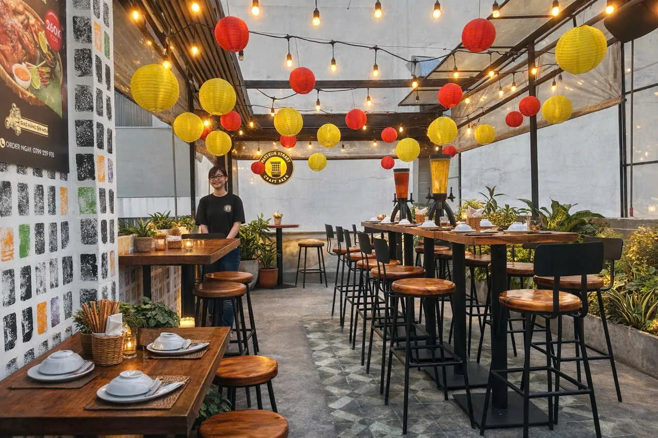 Interior at Pasteur Street Brewing Co. Ho Chi Minh City — travel photo