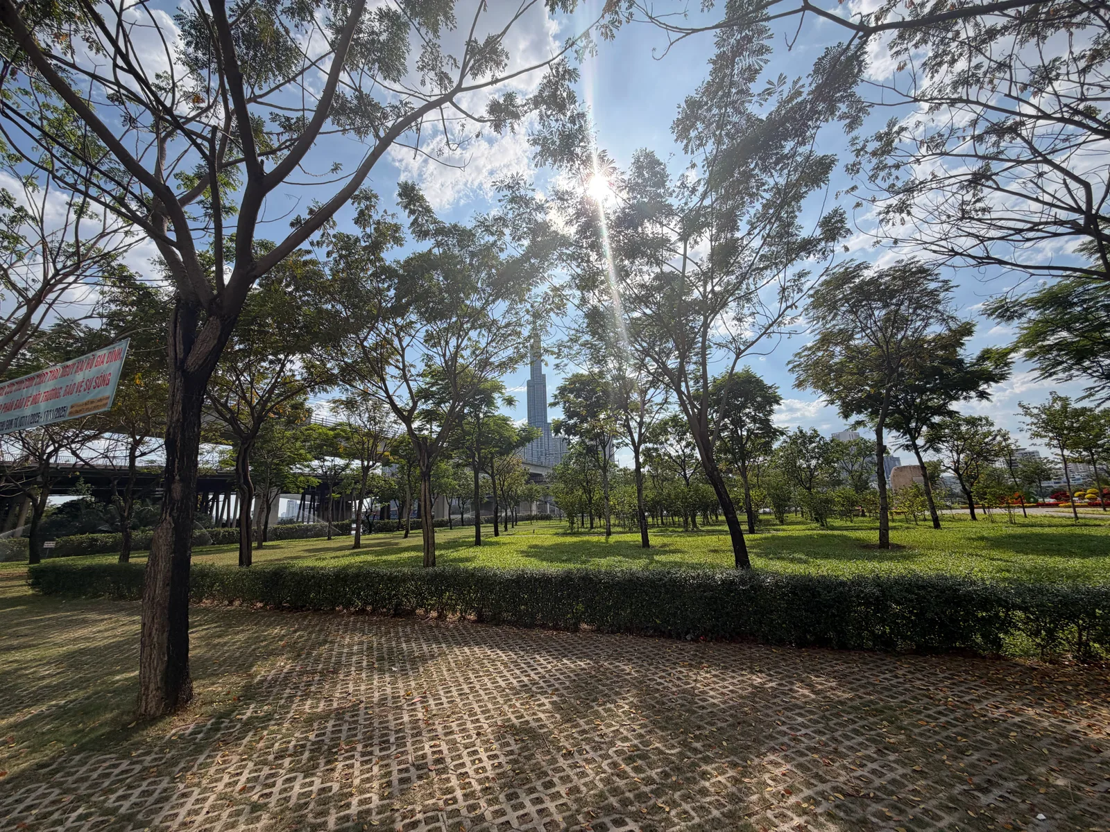 Atmosphere at Vo Nguyen Giap Street Park Ho Chi Minh City — travel photo