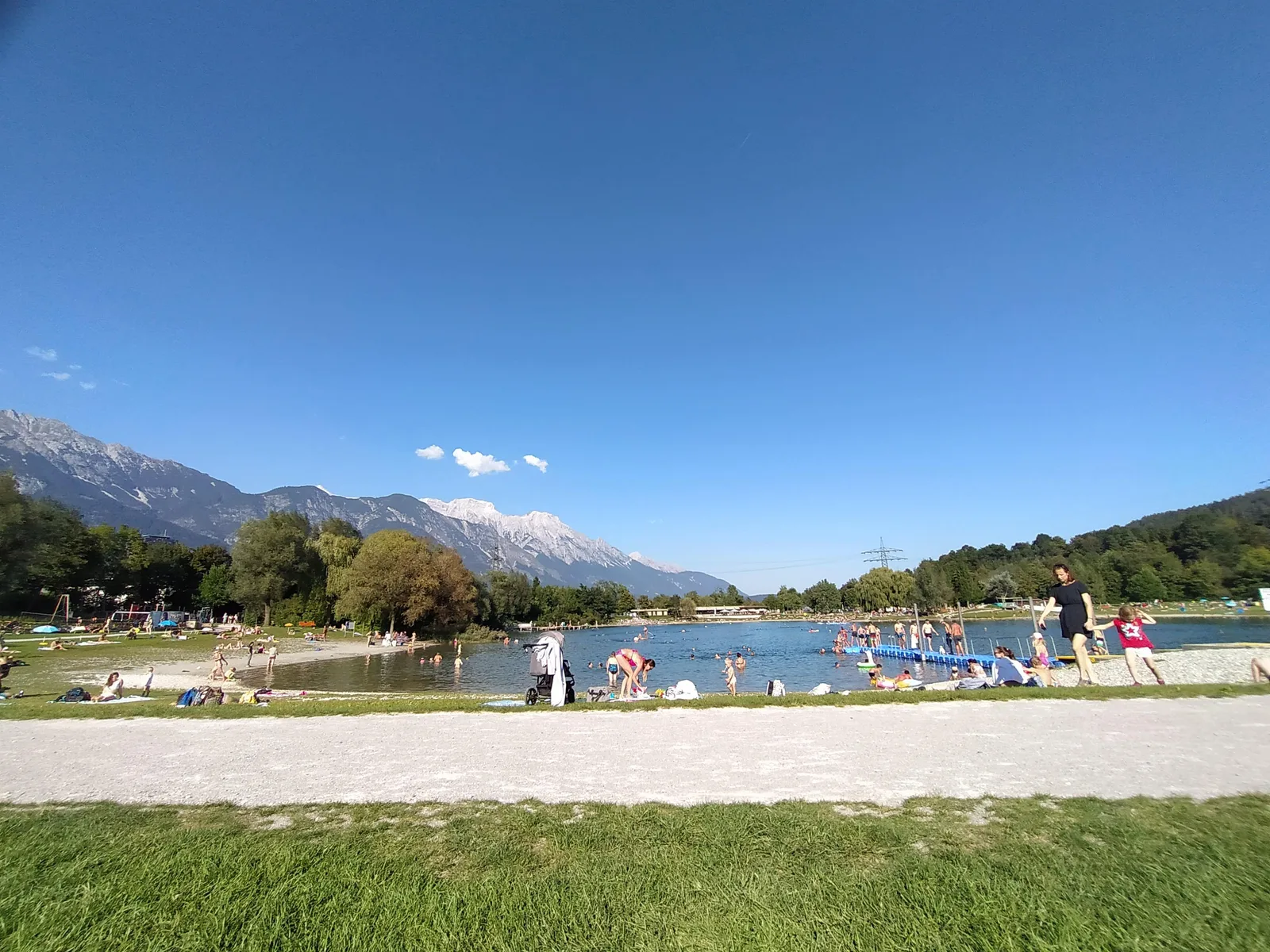 Main view at Spielplatz Baggersee Innsbruck — travel photo