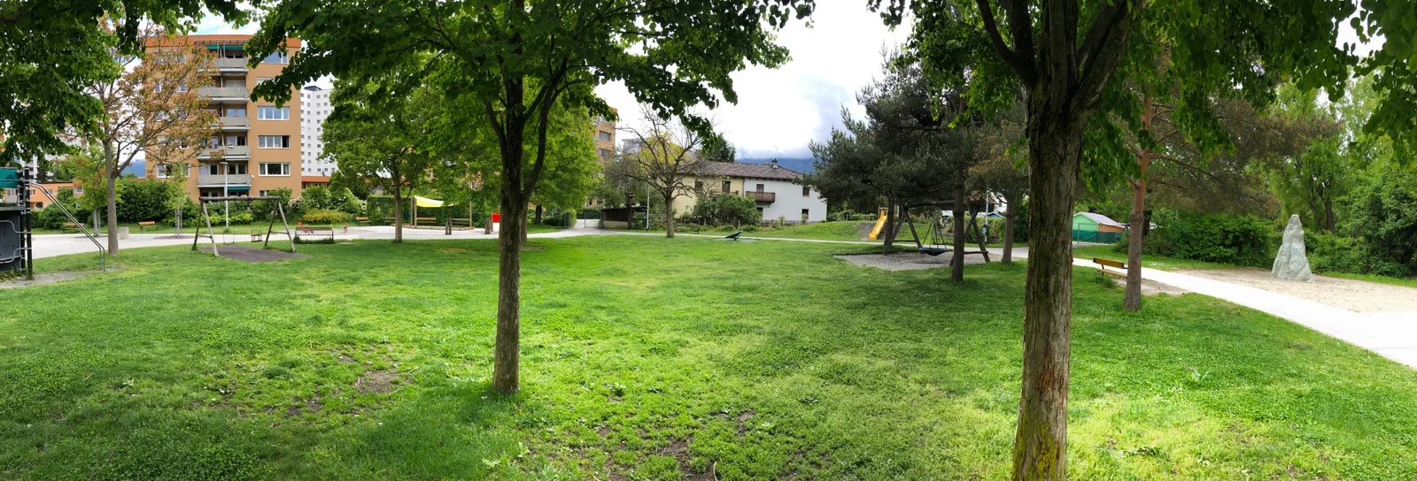 Main view at Spielplatz Egerdach Innsbruck — travel photo