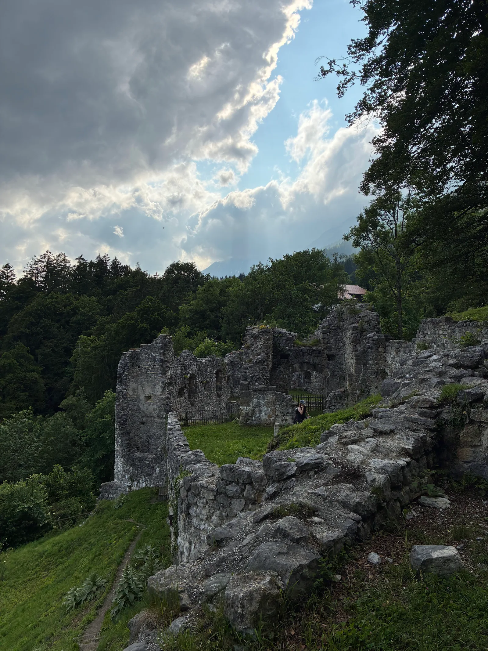 Main view at Thaur Castle Ruins Innsbruck — travel photo