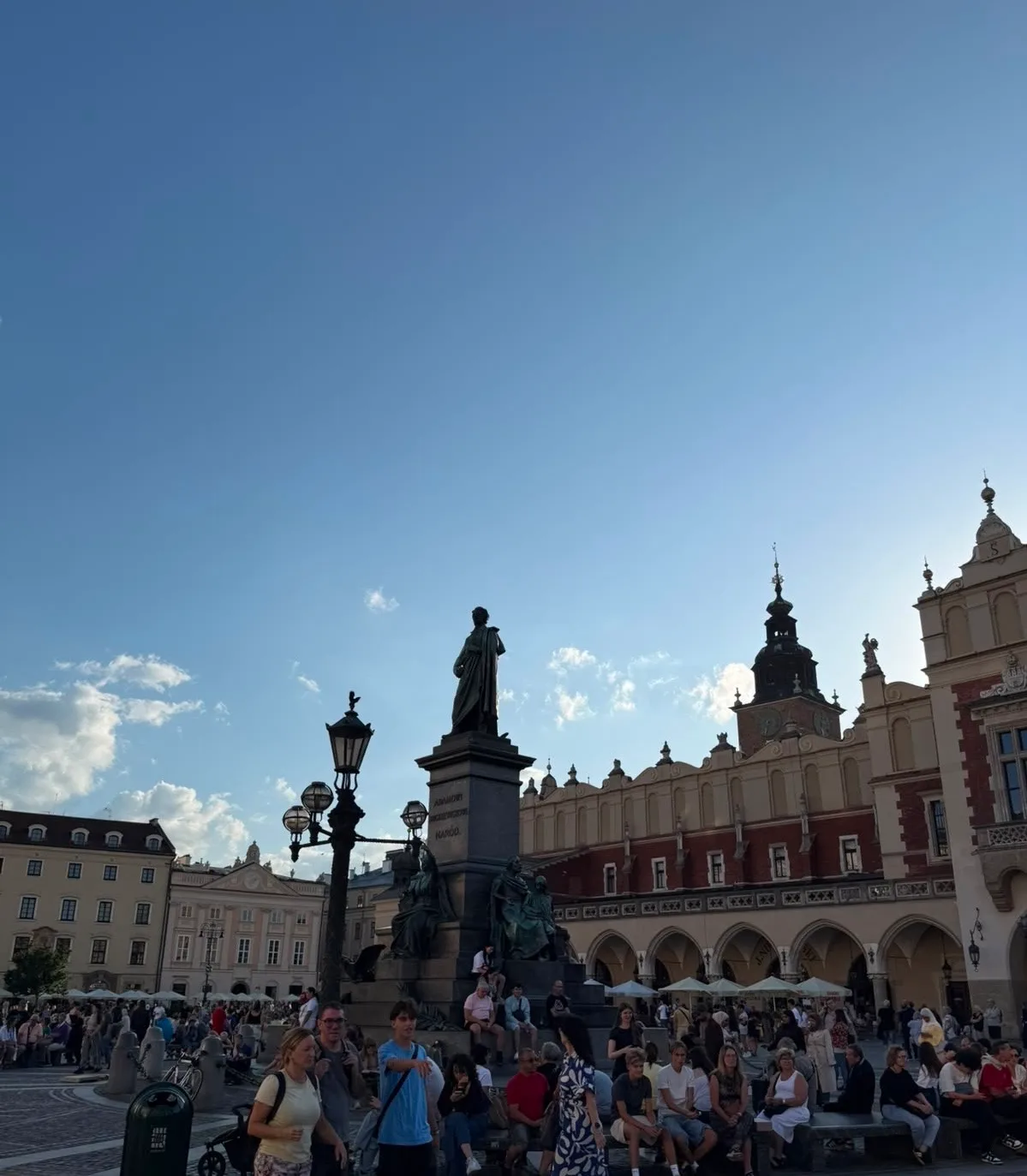 Main view at Adam Mickiewicz Monument Kraków — travel photo