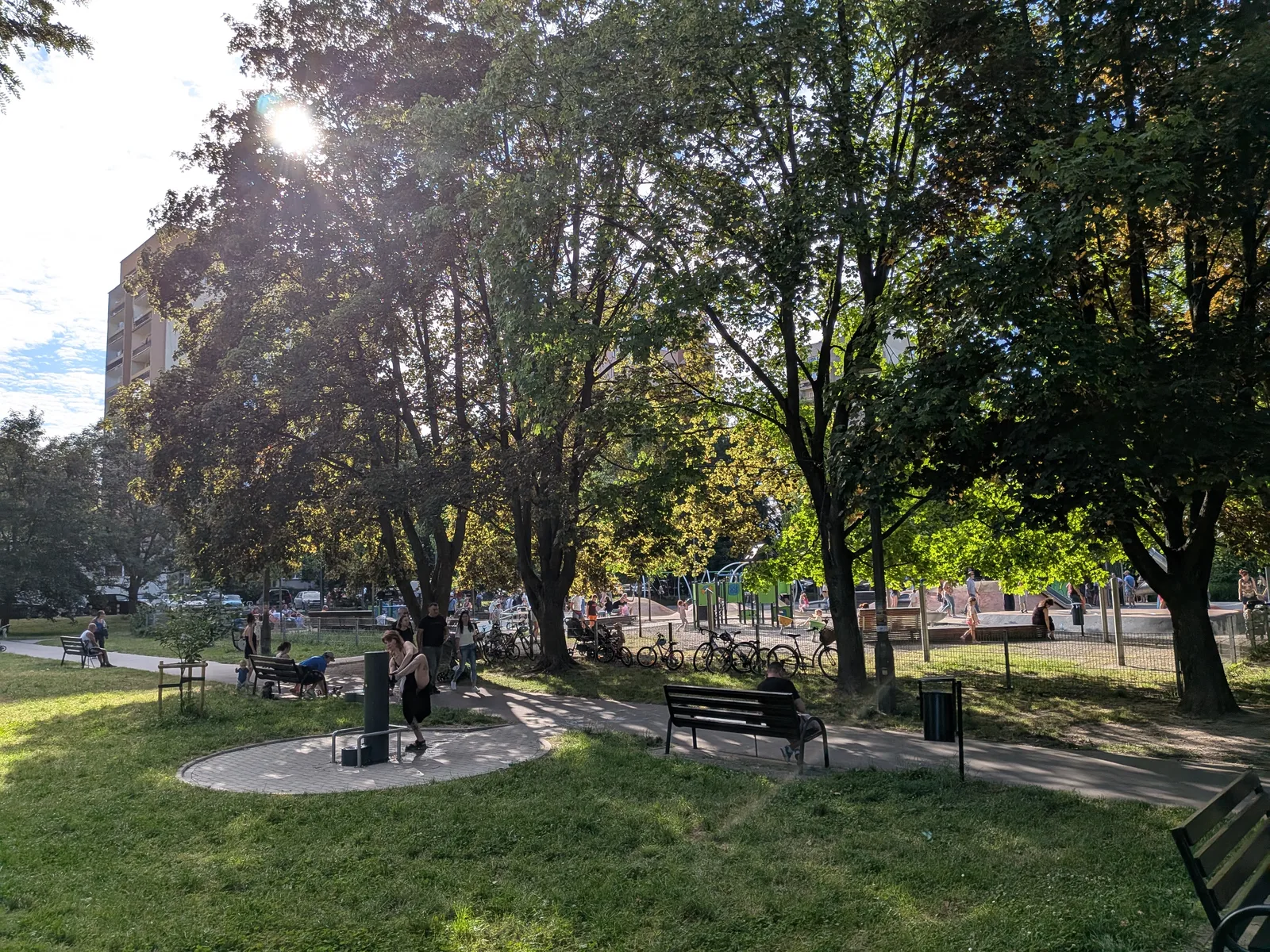 Main view at Krowoderski Park Kraków — travel photo