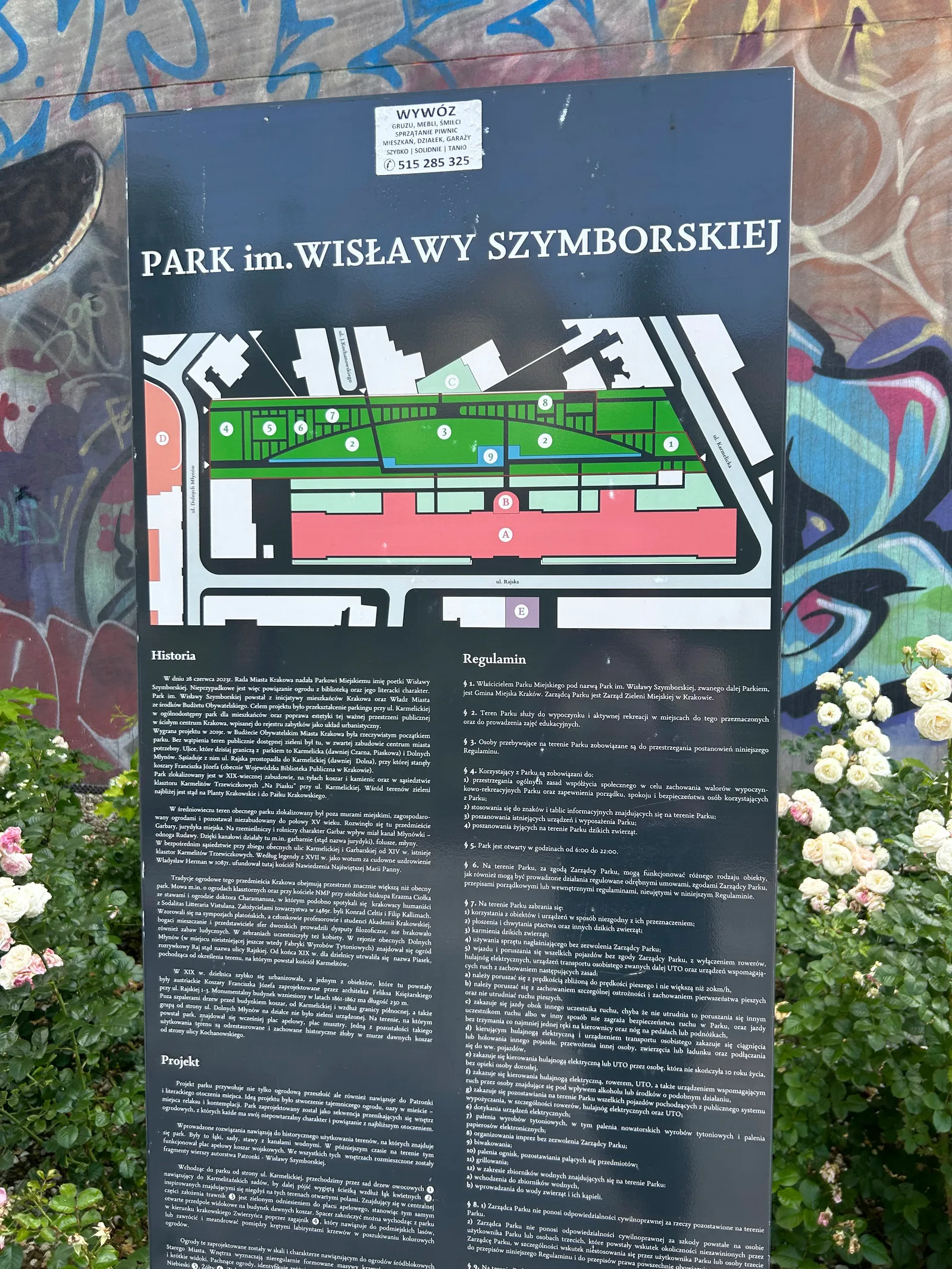 Main view at Wisława Szymborska Park Kraków — travel photo