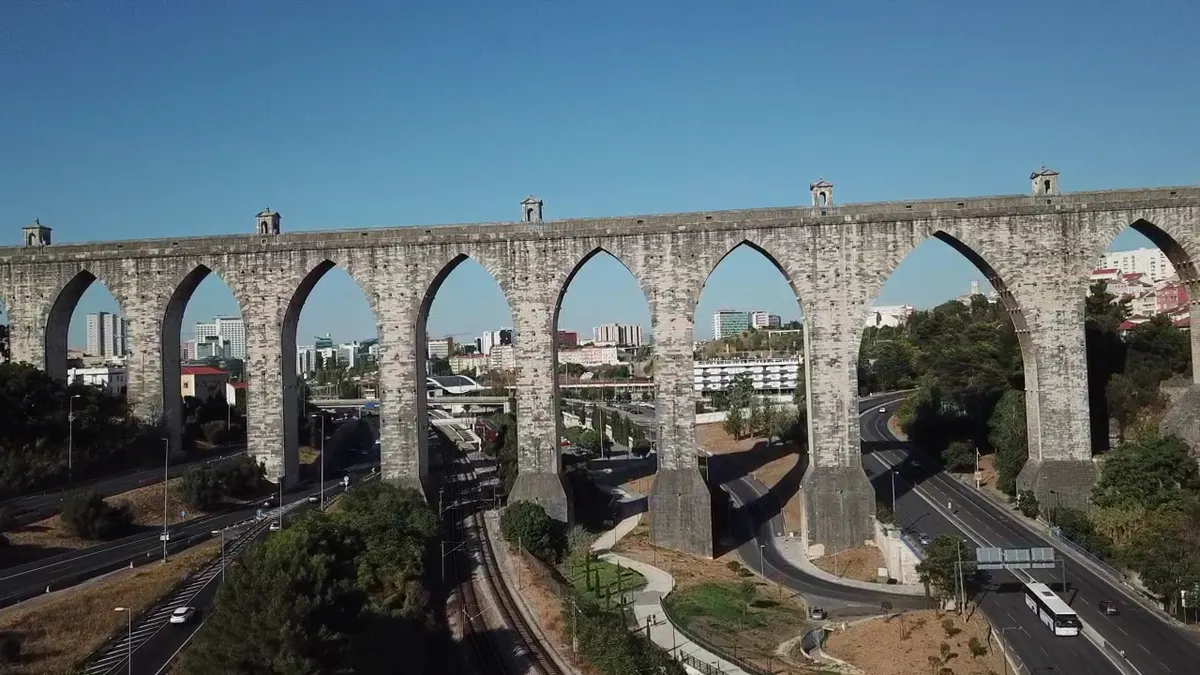 Interior at Aqueduto das Águas Livres - view point Lisbon — travel photo