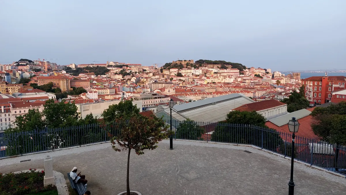 Main view at Miradouro de São Pedro de Alcântara Lisbon — travel photo